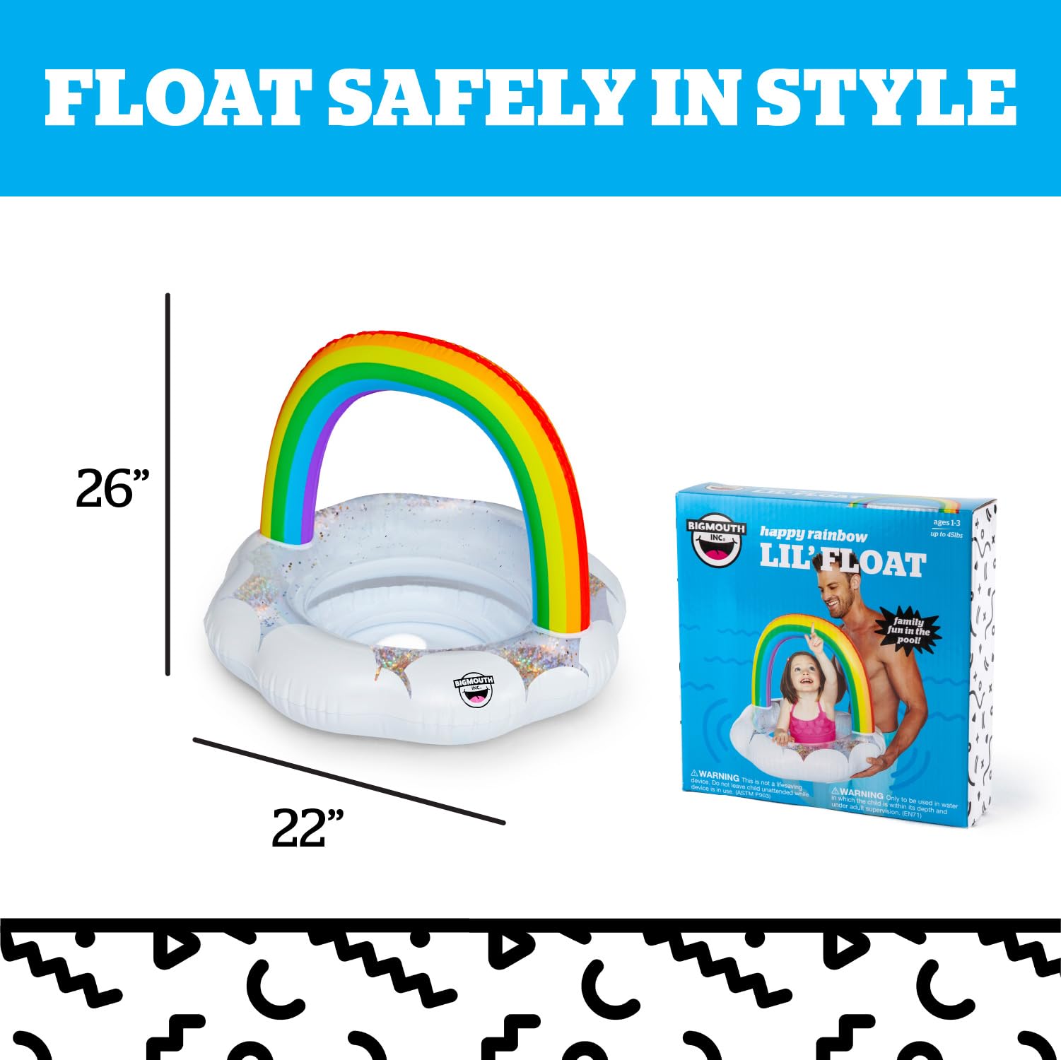 Foto 4 pulgar | Pool Float Bigmouth Inc Lil' Water Para Bebés De 1 A 3 Años - Venta Internacional.