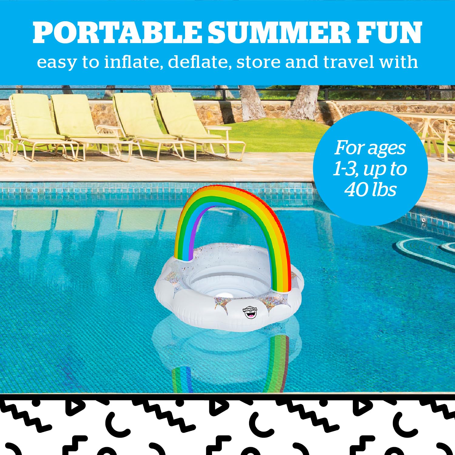 Foto 5 pulgar | Pool Float Bigmouth Inc Lil' Water Para Bebés De 1 A 3 Años - Venta Internacional.