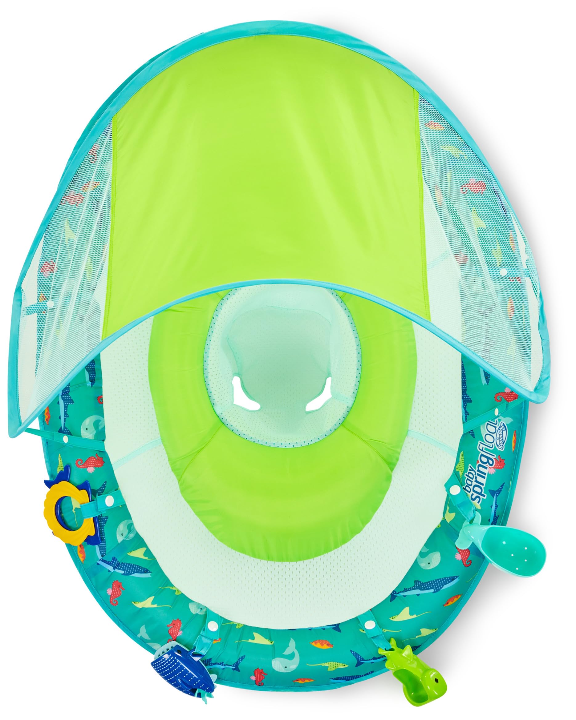 Foto 4 pulgar | Flota De Piscina Para Bebés Swimways Spring Float Splash N Play Con Toldo - Venta Internacional.