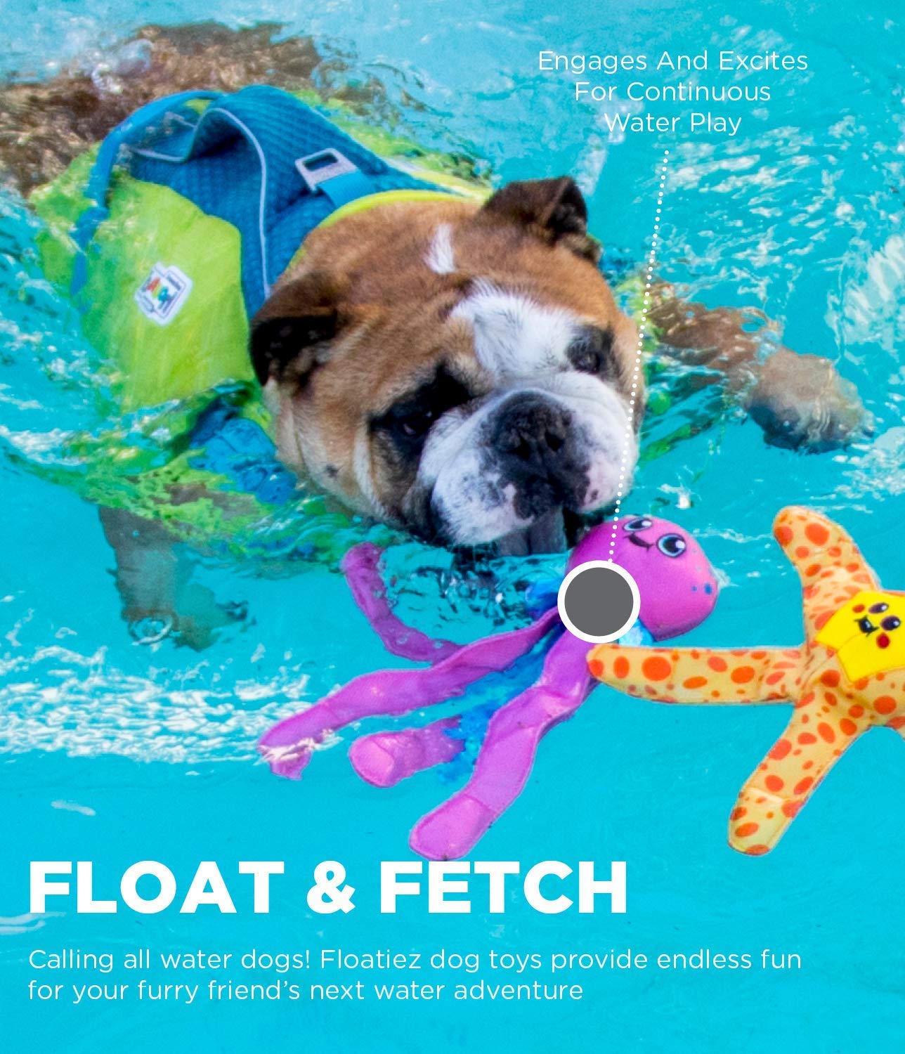 Foto 3 pulgar | Juguete Flotante Para Perros Outward Hound Floatiez Starfish Medium - Venta Internacional.