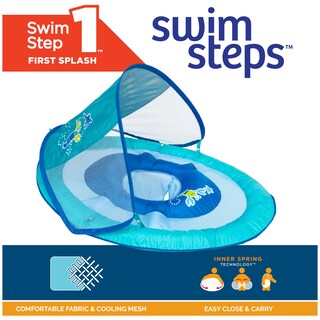 Foto 2 | Baby Spring Float Swimways Con Toldo Upf50+, Langosta Azul - Venta Internacional.