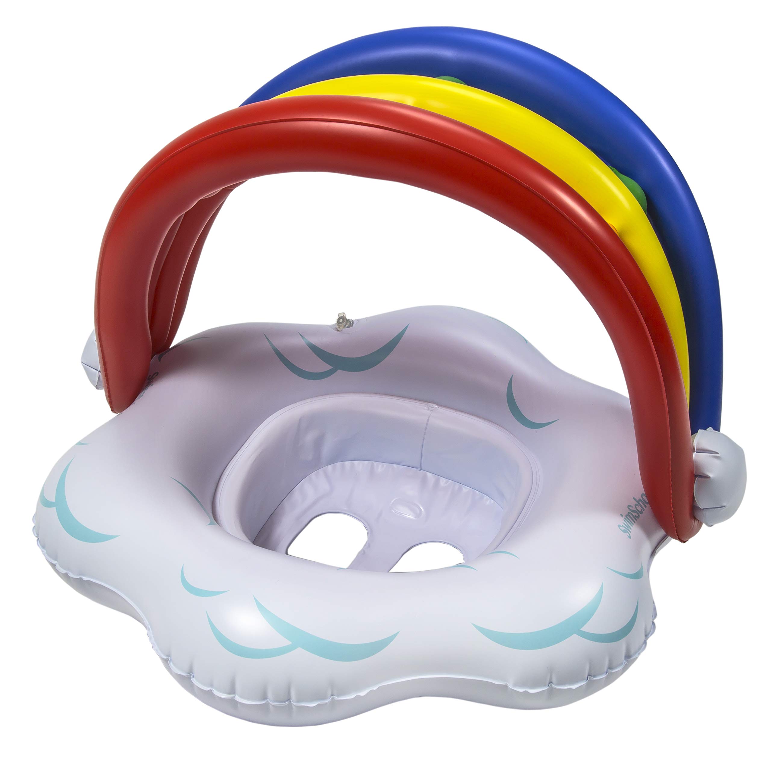 Foto 2 pulgar | Flotador para Piscina Swimschool Rainbow Baby con Toldo - Venta Internacional