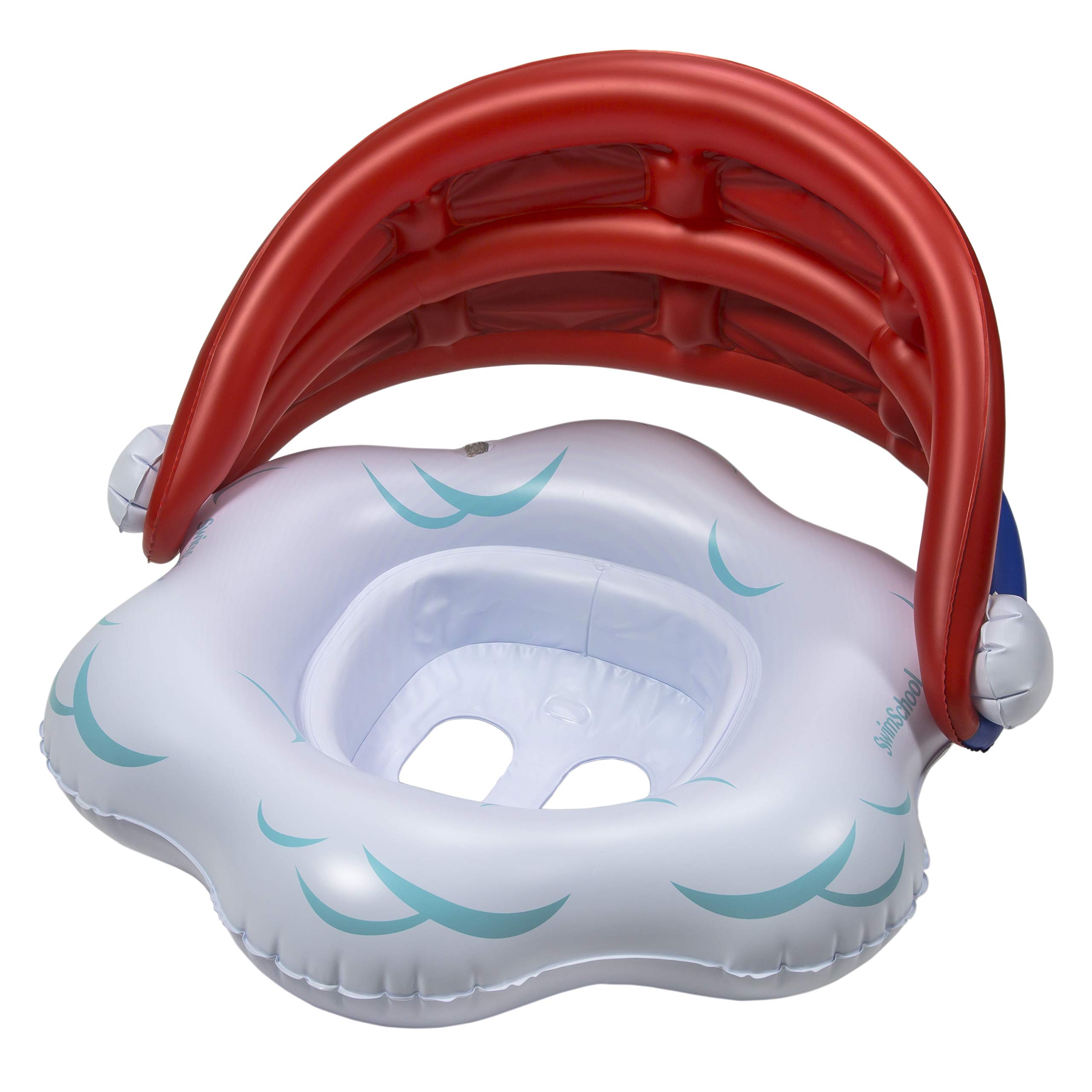 Foto 4 pulgar | Flotador para Piscina Swimschool Rainbow Baby con Toldo - Venta Internacional