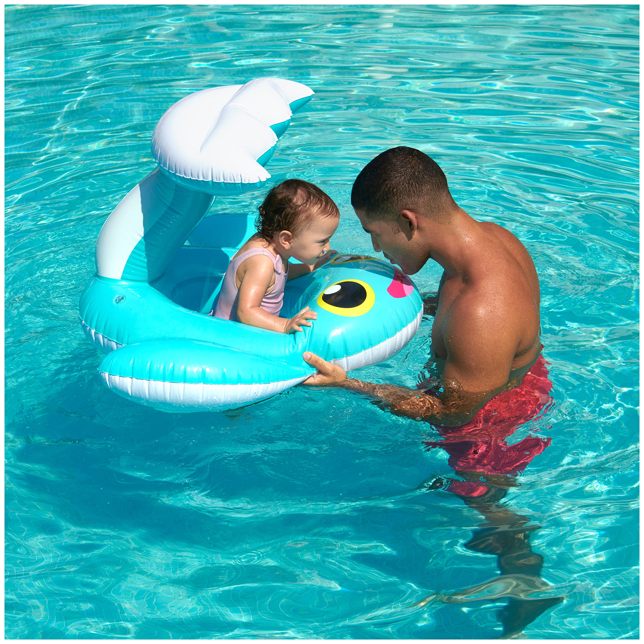 Foto 3 pulgar | Bote Hinchable Swimways Con Toldo Solar Con Forma De Ballena - Venta Internacional.