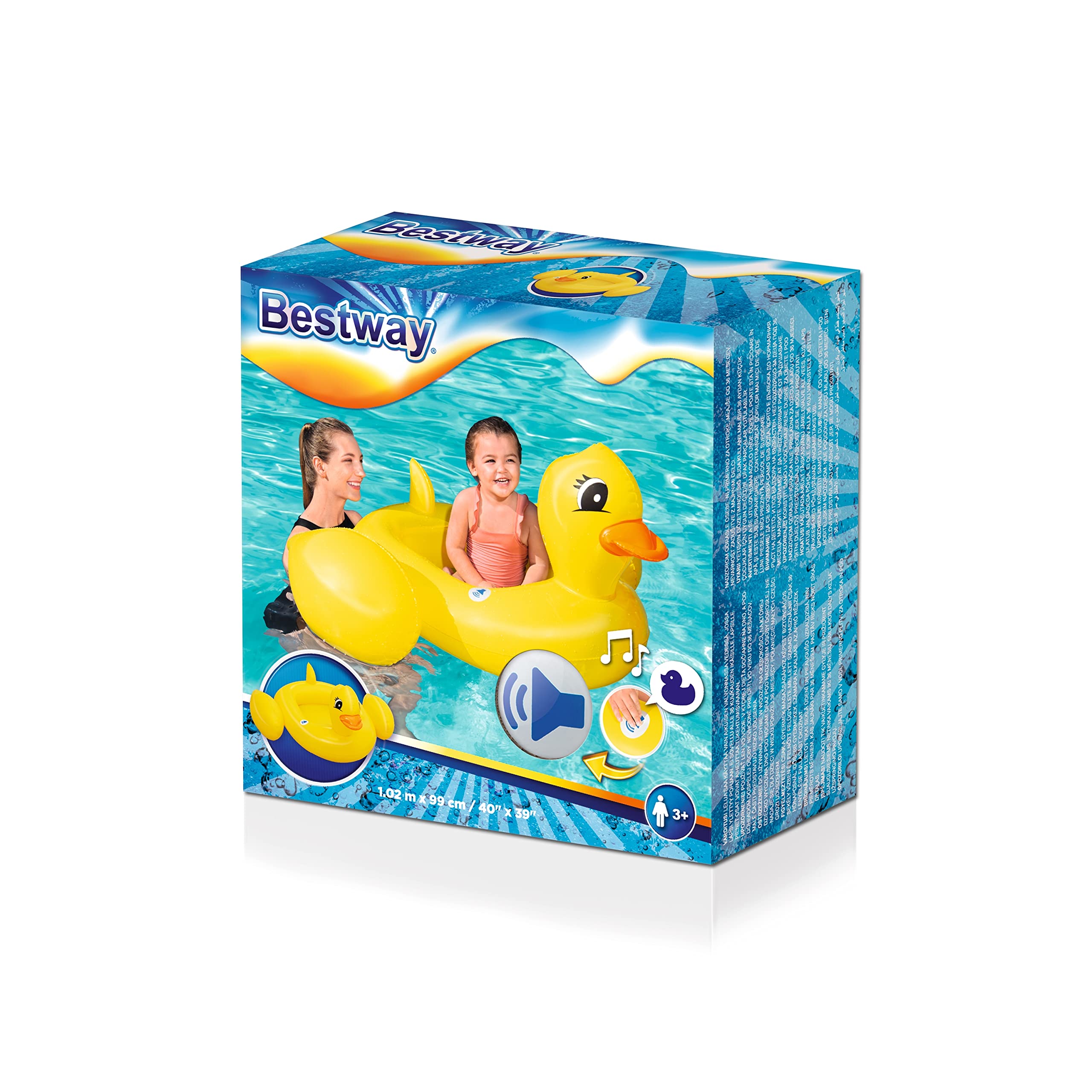 Foto 8 pulgar | Bote Hinchable Bestway Funspeakers Duck Baby Boat Amarillo - Venta Internacional.