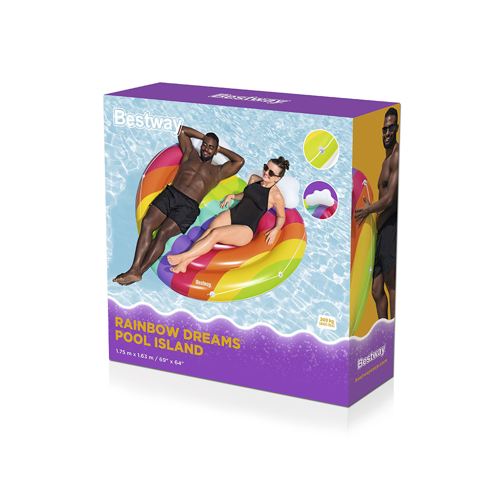 Foto 3 | Inflable Montable Salvavidas Bestway Corazón Arcoiris 1.75mts