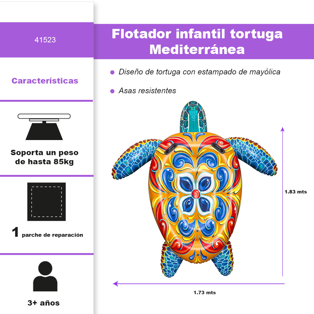 Foto 2 | Inflable Salvavidas Montable Infantil Bestway Tortuga 1.83 Mts