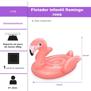 Foto 2 | Inflable Salvavidas Montable Infantil Bestway Flamingo 1.38mts