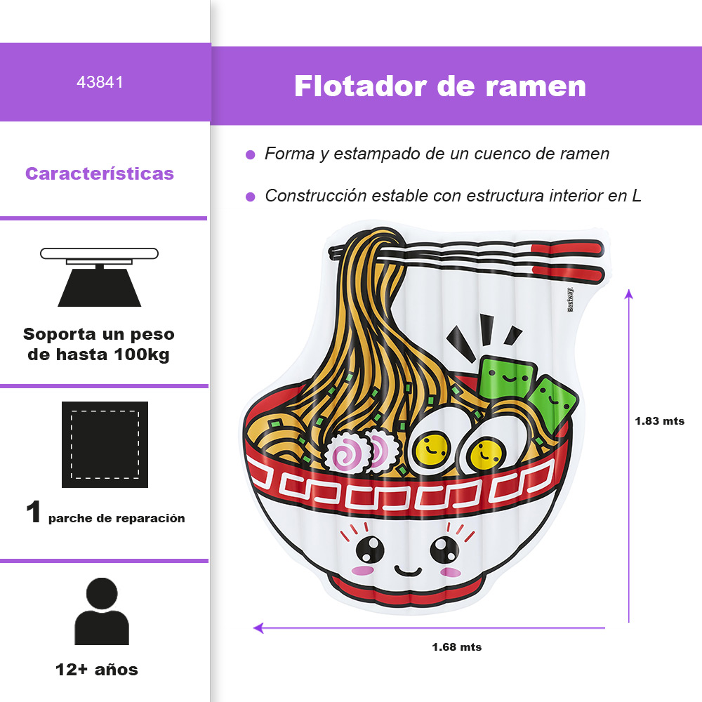 Foto 2 | Inflable Salvavidas Montable Bestway Diseño Ramen 1.83 Mts
