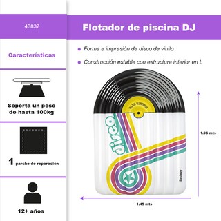 Foto 2 | Inflable Salvavidas Montable Bestway Diseño Vinilo Dj 196 cm