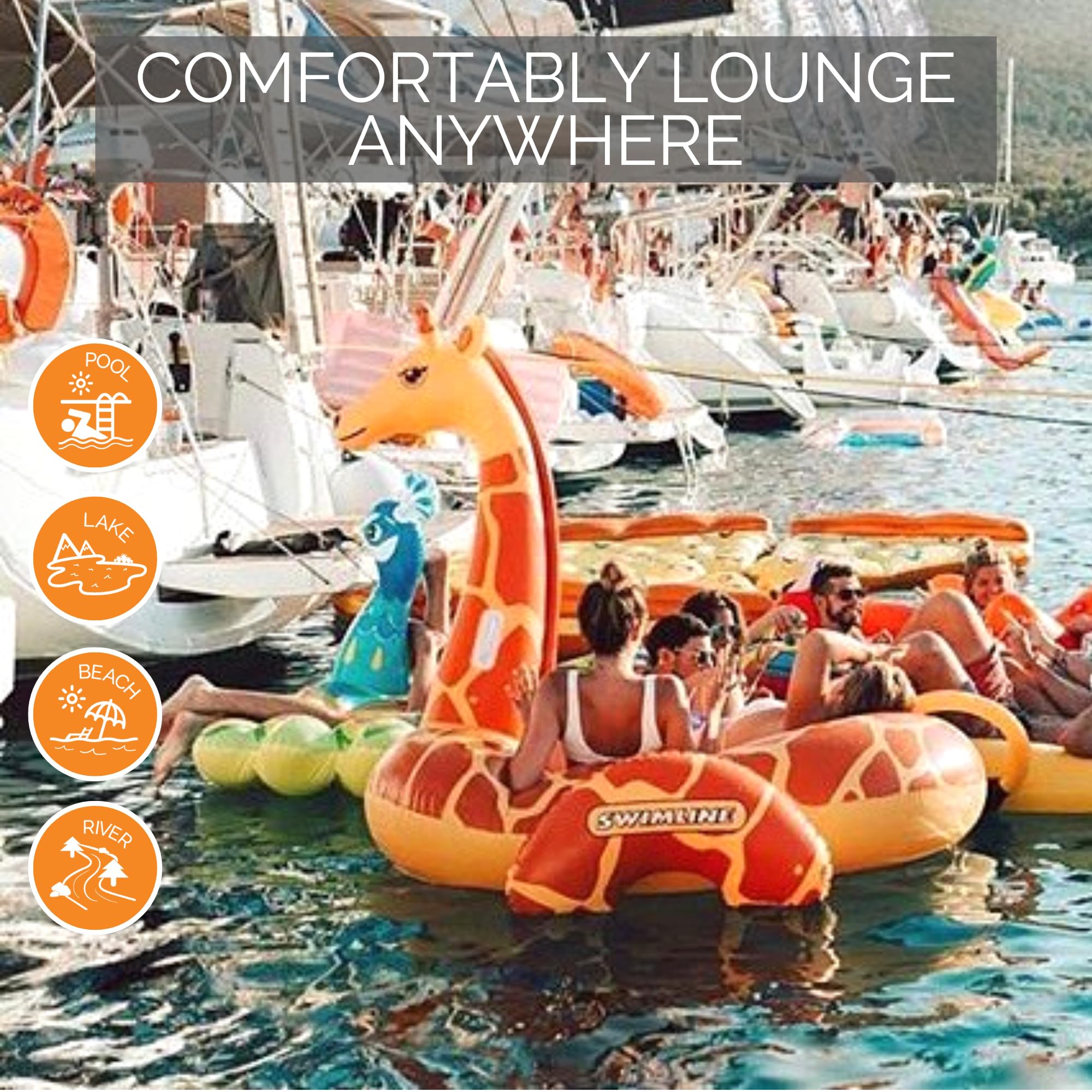Foto 4 | Flotador Inflable con Forma de Jirafa - Venta Internacional