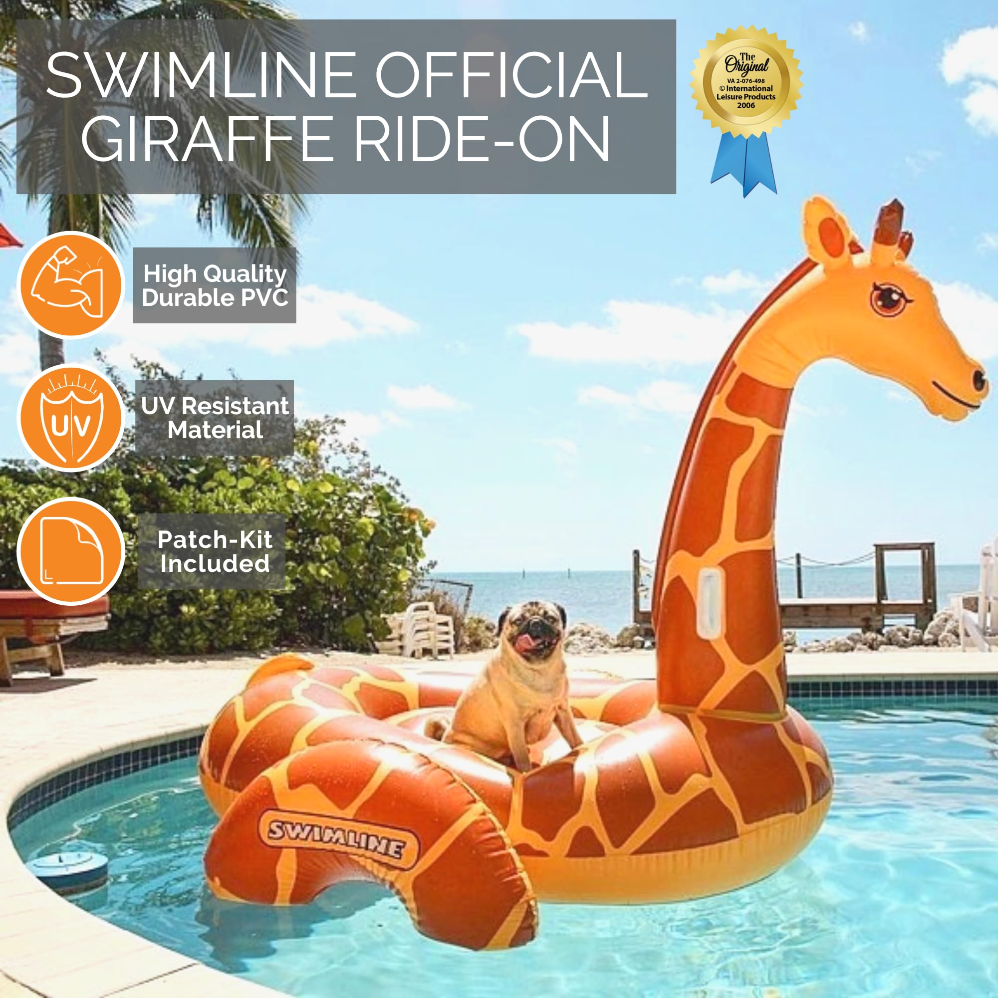 Foto 5 | Flotador Inflable con Forma de Jirafa - Venta Internacional