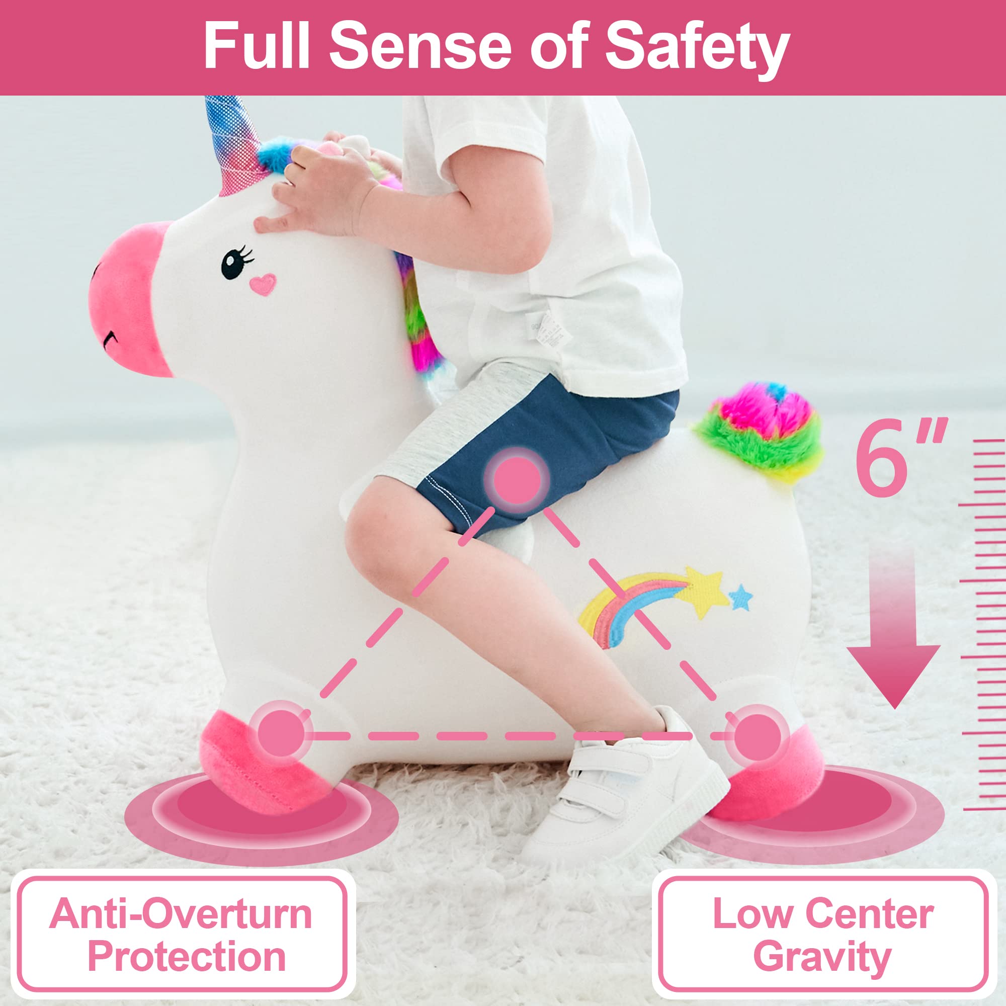 Foto 5 pulgar | Bouncy Horse Iplay Ilearn Bouncy Pals Unicorn Para Niña De Más De 18 Millones - Venta Internacional.