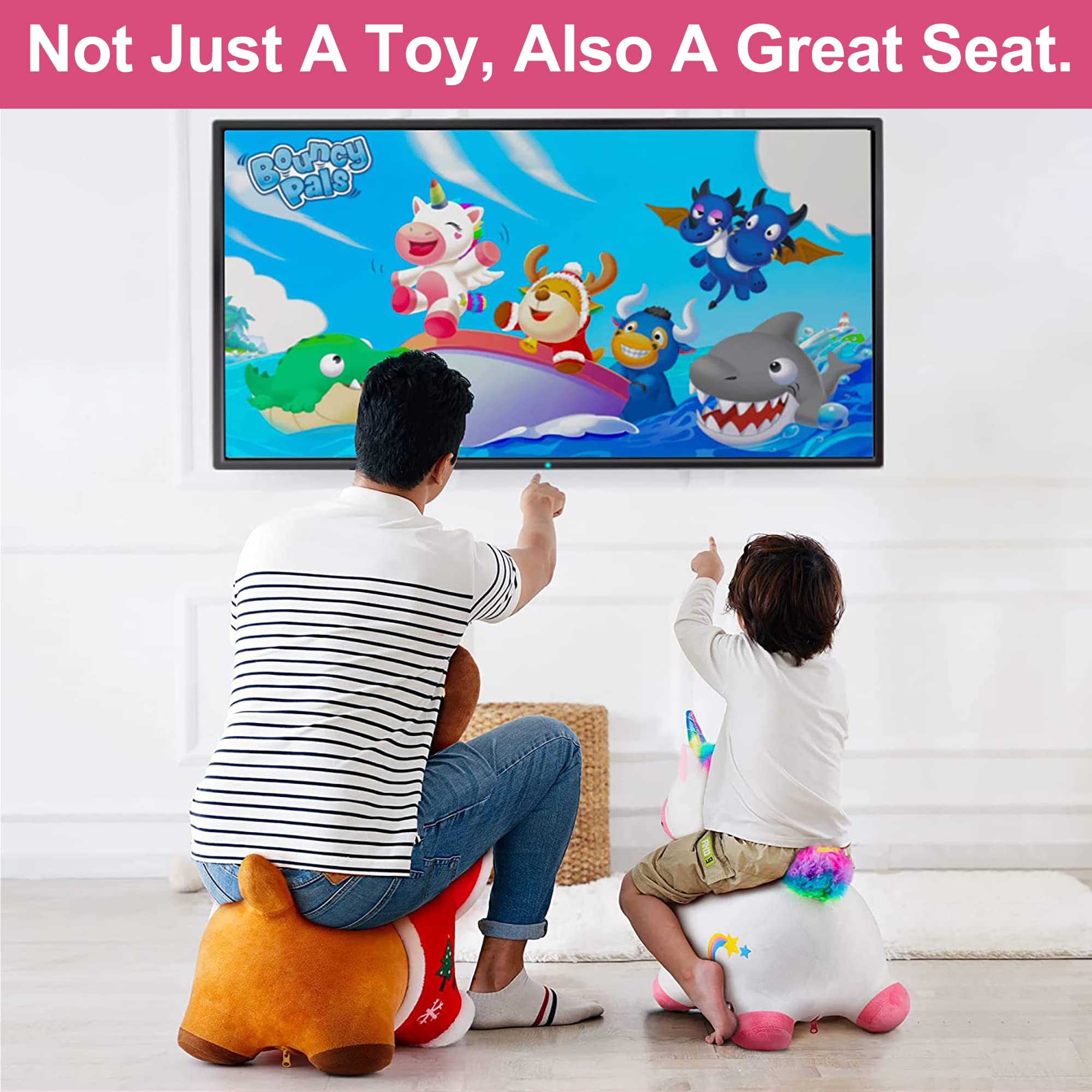 Foto 7 pulgar | Bouncy Horse Iplay Ilearn Bouncy Pals Unicorn Para Niña De Más De 18 Millones - Venta Internacional.
