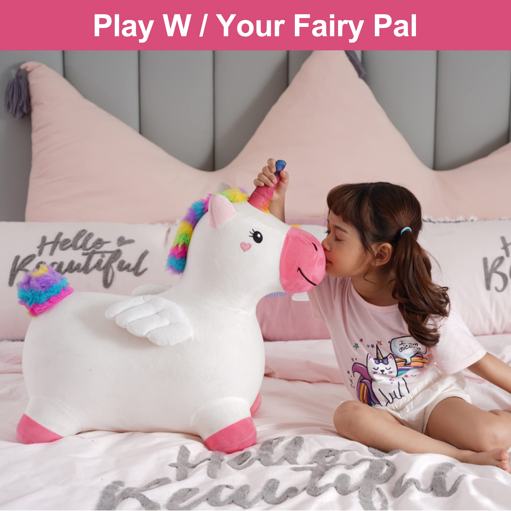Foto 8 pulgar | Bouncy Horse Iplay Ilearn Bouncy Pals Unicorn Para Niña De Más De 18 Millones - Venta Internacional.