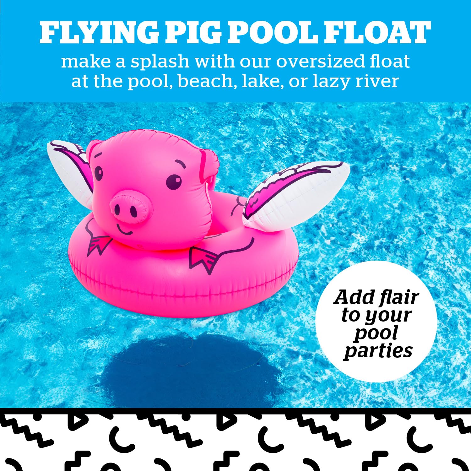 Foto 2 | Pool Float Bigmouth Inc. Flying Pig, Inflable De 1,5 M De Ancho - Venta Internacional.