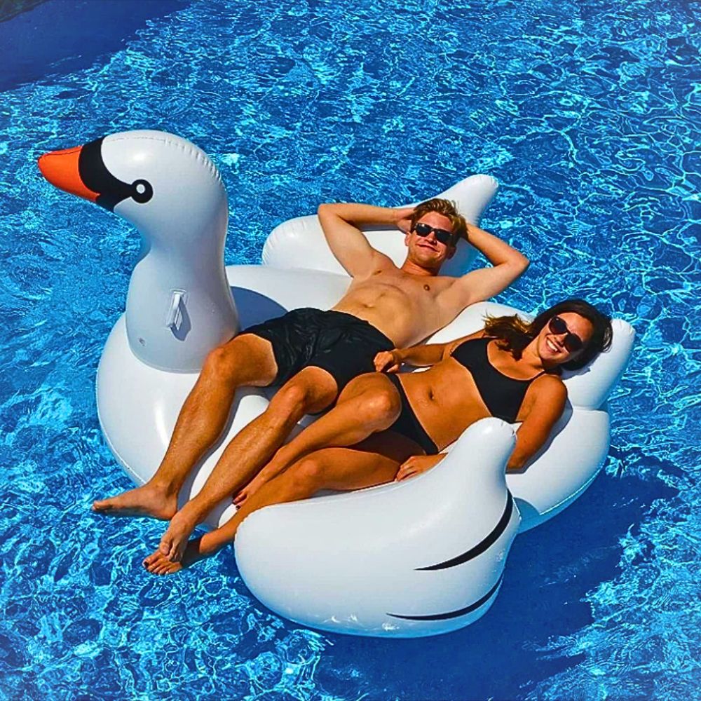 Foto 4 pulgar | Inflable Con Asiento Con Forma De Cisne  Blanco