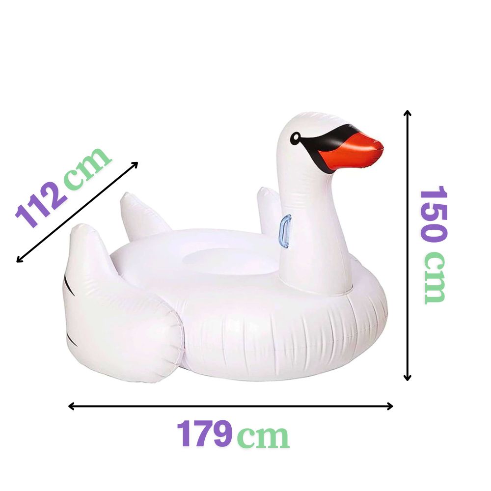 Foto 7 pulgar | Inflable Con Asiento Con Forma De Cisne  Blanco
