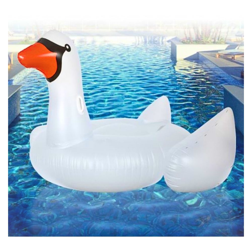 Foto 8 pulgar | Inflable Con Asiento Con Forma De Cisne  Blanco