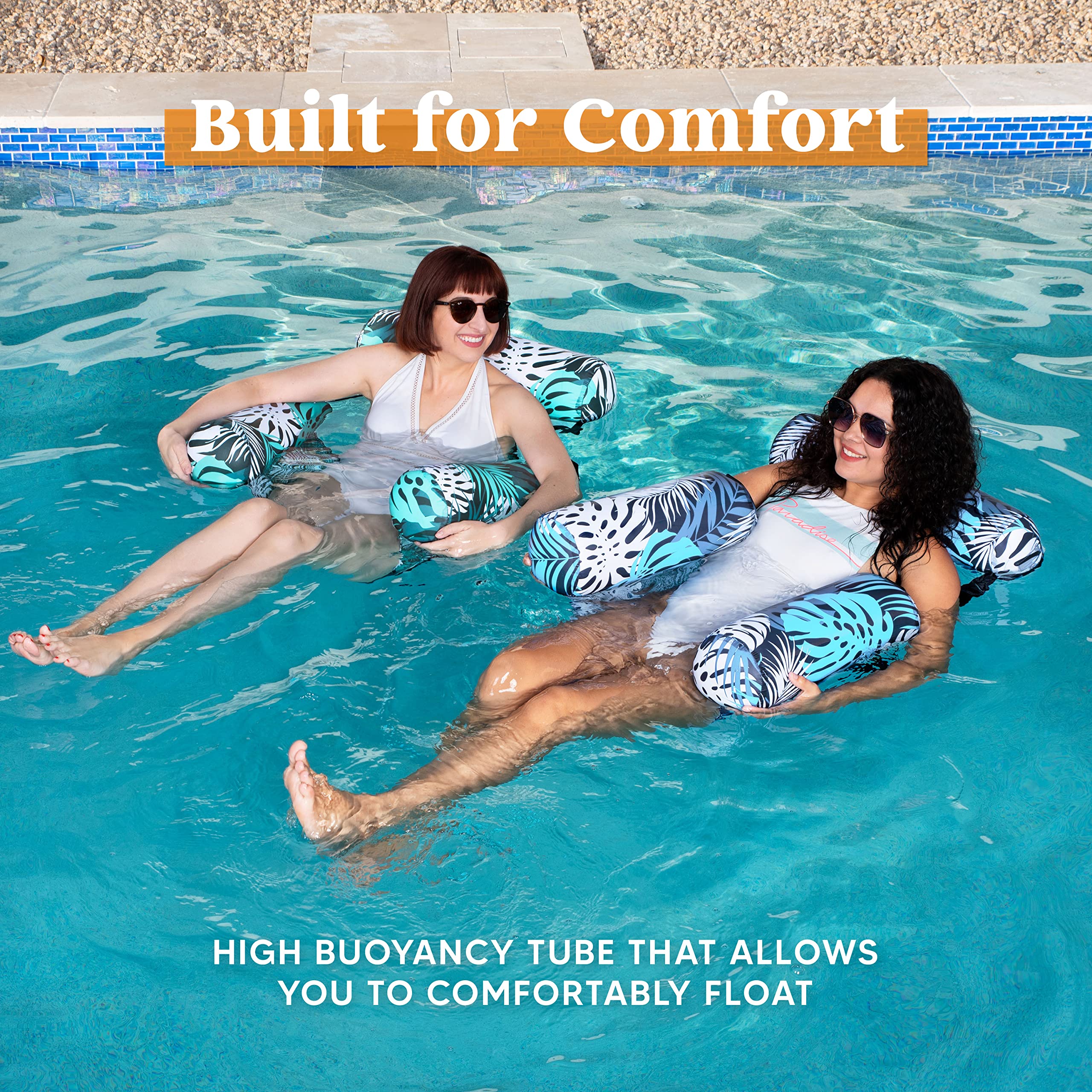 Foto 3 | Sillas Flotantes Para Piscina Sloosh Inflables 2 Piezas- Venta Internacional