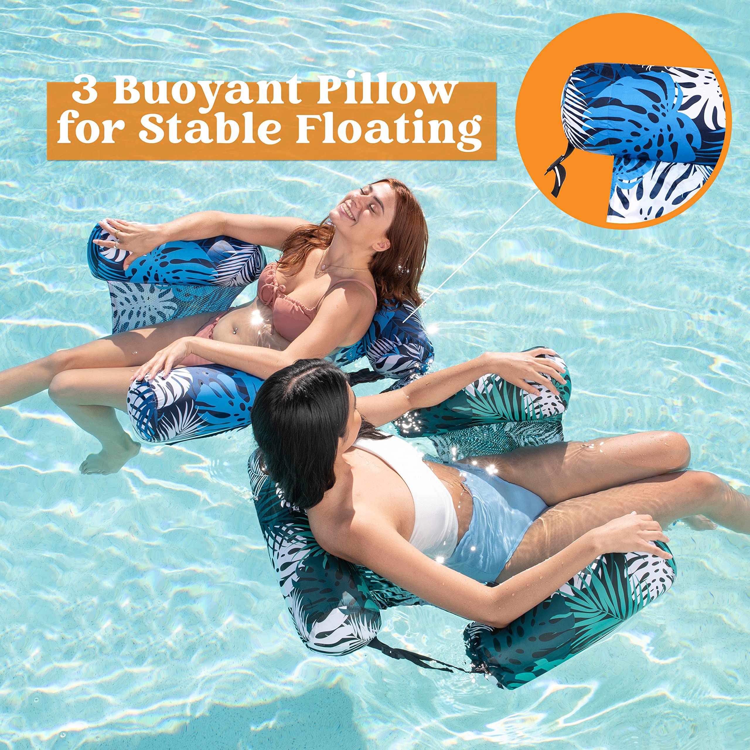 Foto 4 | Sillas Flotantes Para Piscina Sloosh Inflables 2 Piezas- Venta Internacional