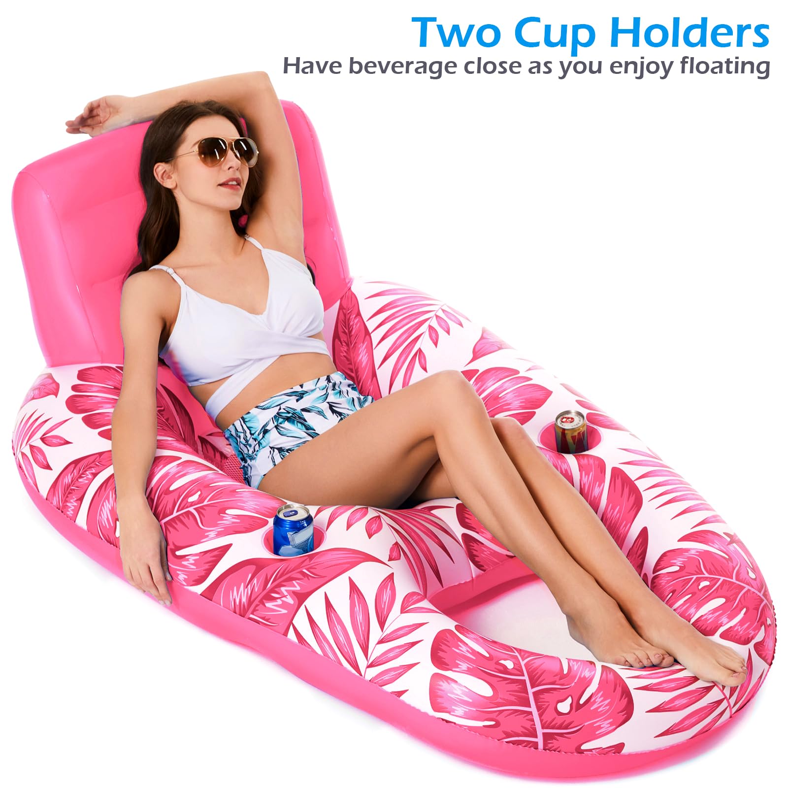 Foto 6 pulgar | Flotador Inflable Jasonwell Rosa para Piscina - Venta Internacional