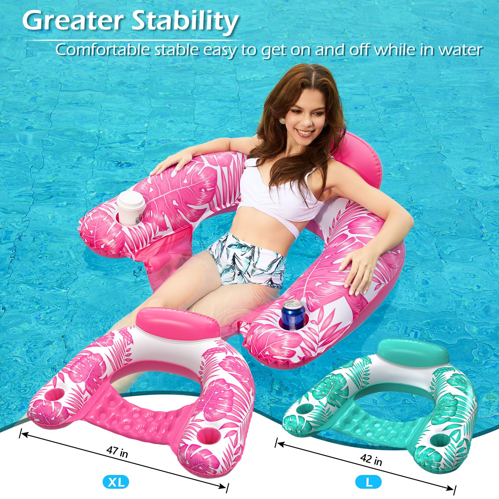 Foto 5 pulgar | Silla Inflable Jasonwell para Piscina 2 Piezas - Venta Internacional