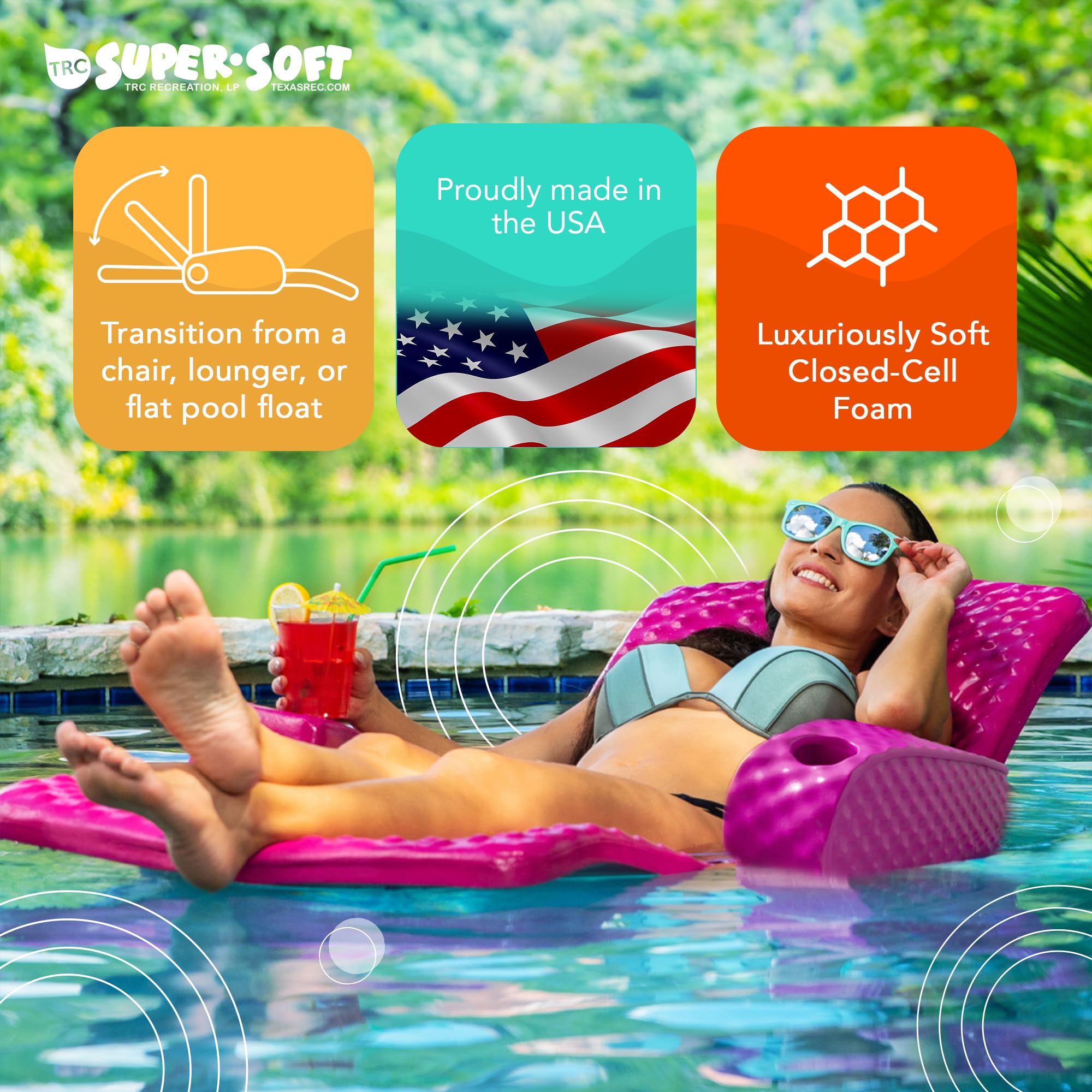 Foto 6 pulgar | Sillón Reclinable Para Piscina Trc Recreation, Supersuave Y Ajustable - Venta Internacional.