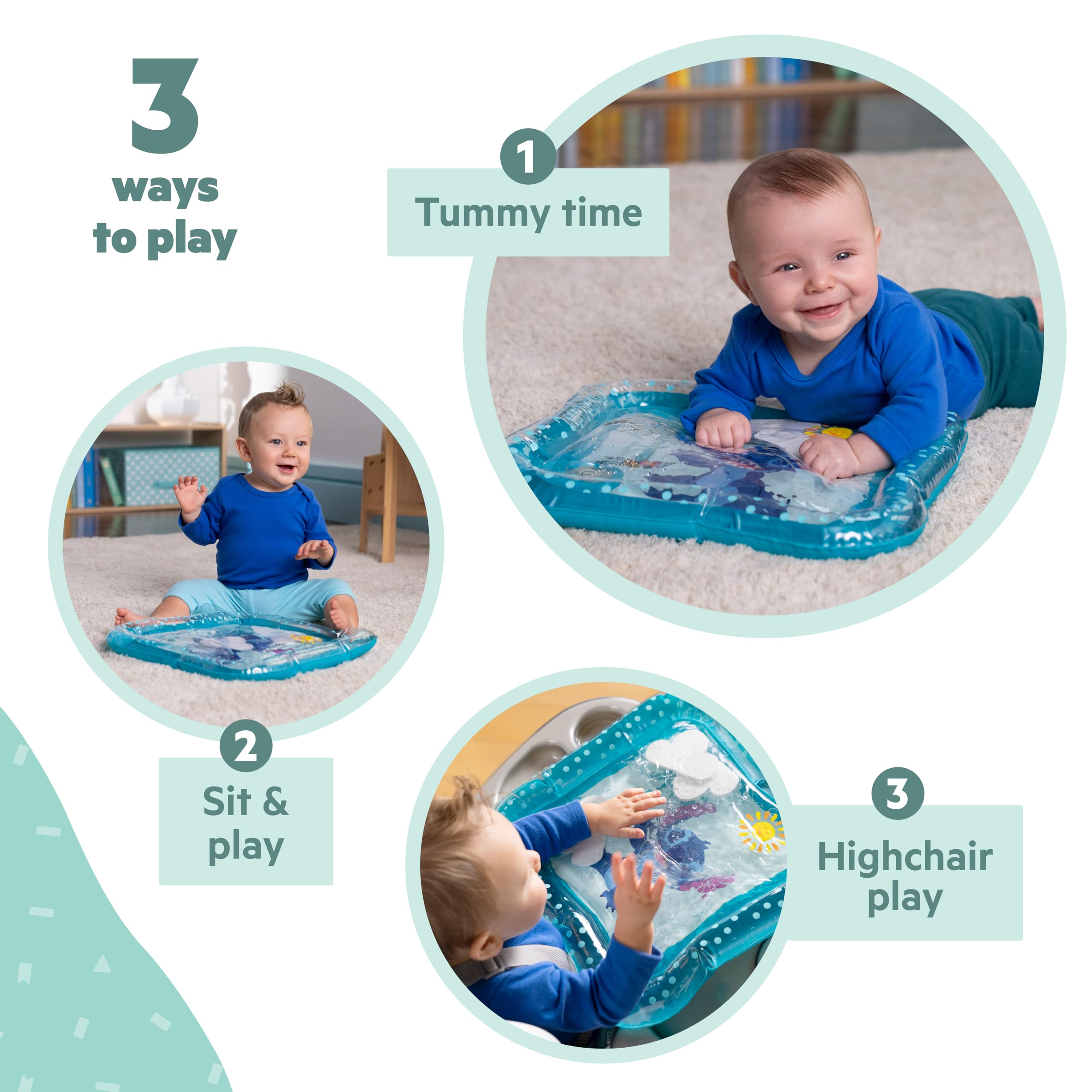 Foto 4 pulgar | Alfombrilla De Agua Bright Starts Disney Baby Stitch Making Waves - Venta Internacional.