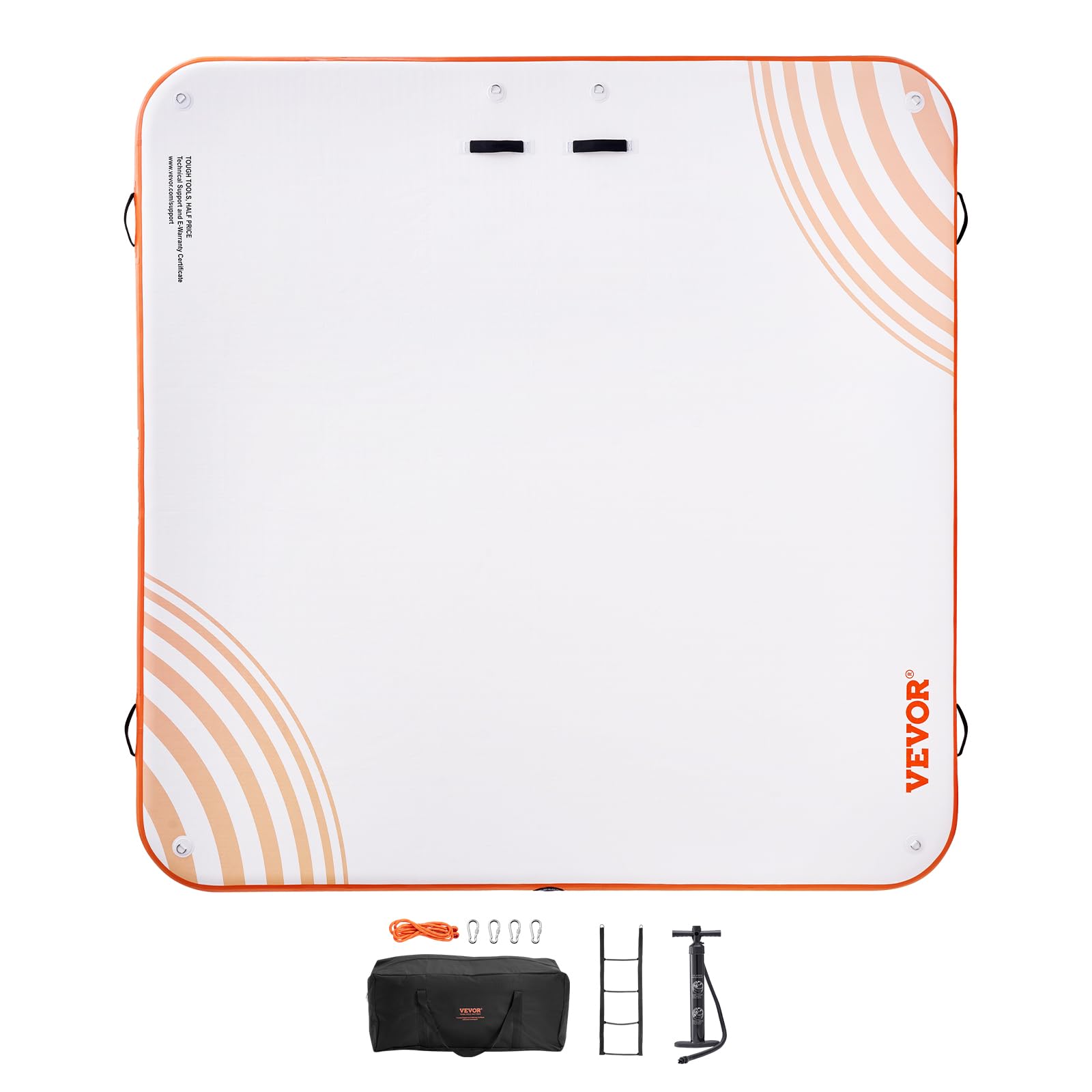 Muelle Flotante Inflable Vevor De 10 X 10 Pies Con Bolsa De Transporte - Venta Internacional.