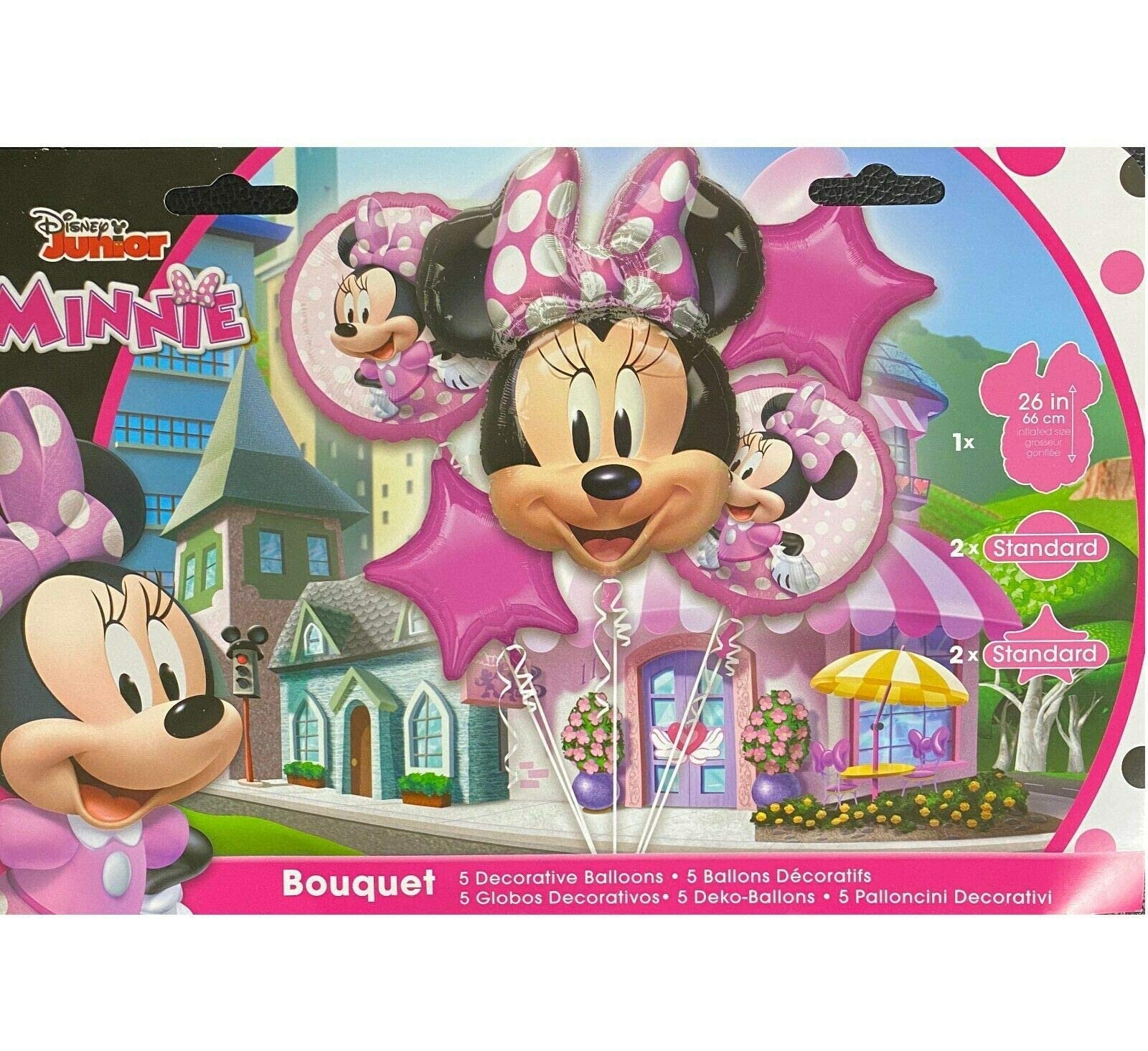 Foto 3 pulgar | Ramillete De Globos Amscan Minnie Mouse Forever, 5 Unidades - Venta Internacional.
