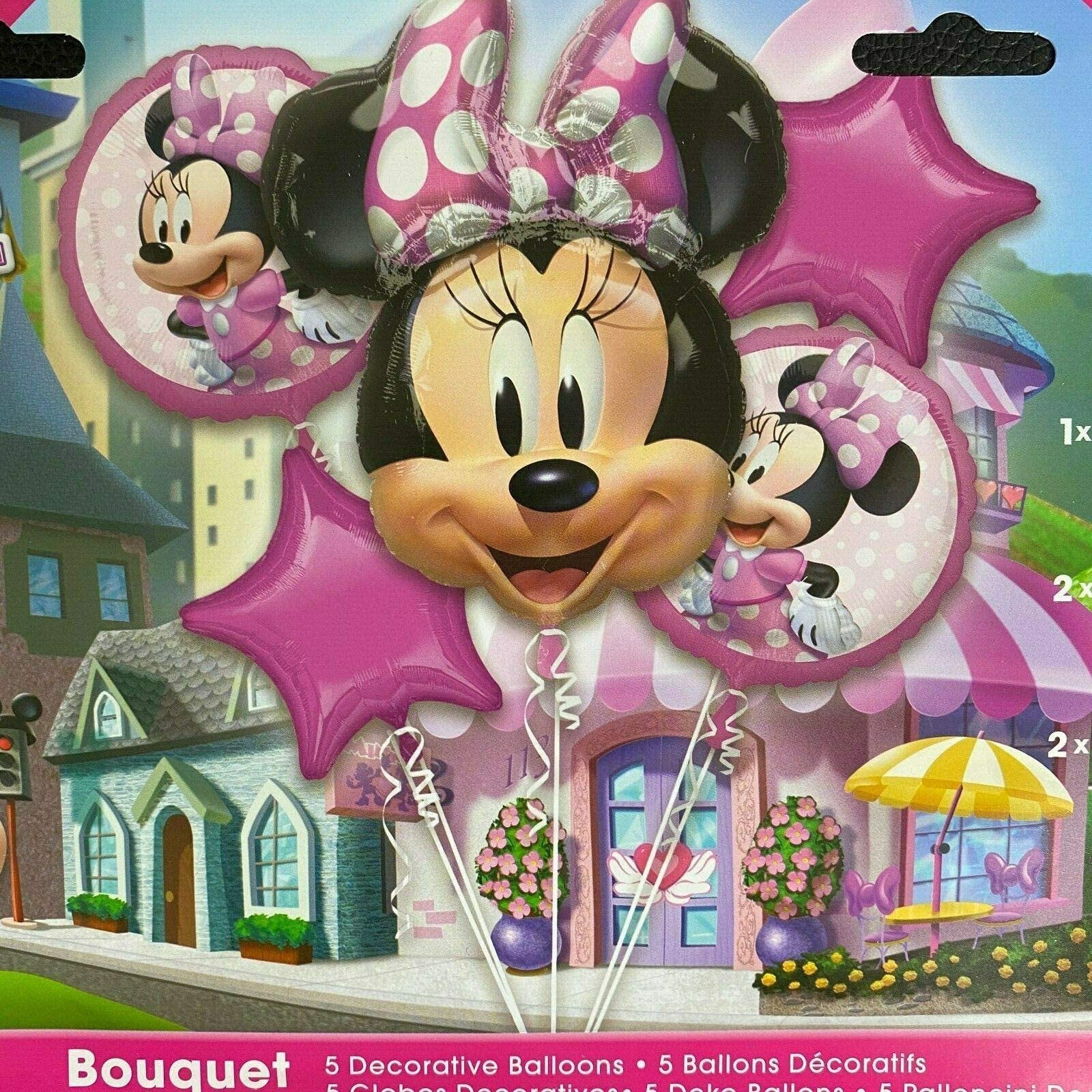 Foto 4 pulgar | Ramillete De Globos Amscan Minnie Mouse Forever, 5 Unidades - Venta Internacional.