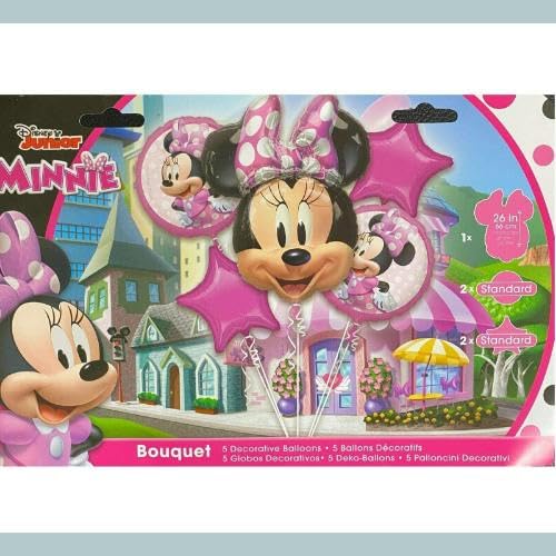 Foto 5 pulgar | Ramillete De Globos Amscan Minnie Mouse Forever, 5 Unidades - Venta Internacional.