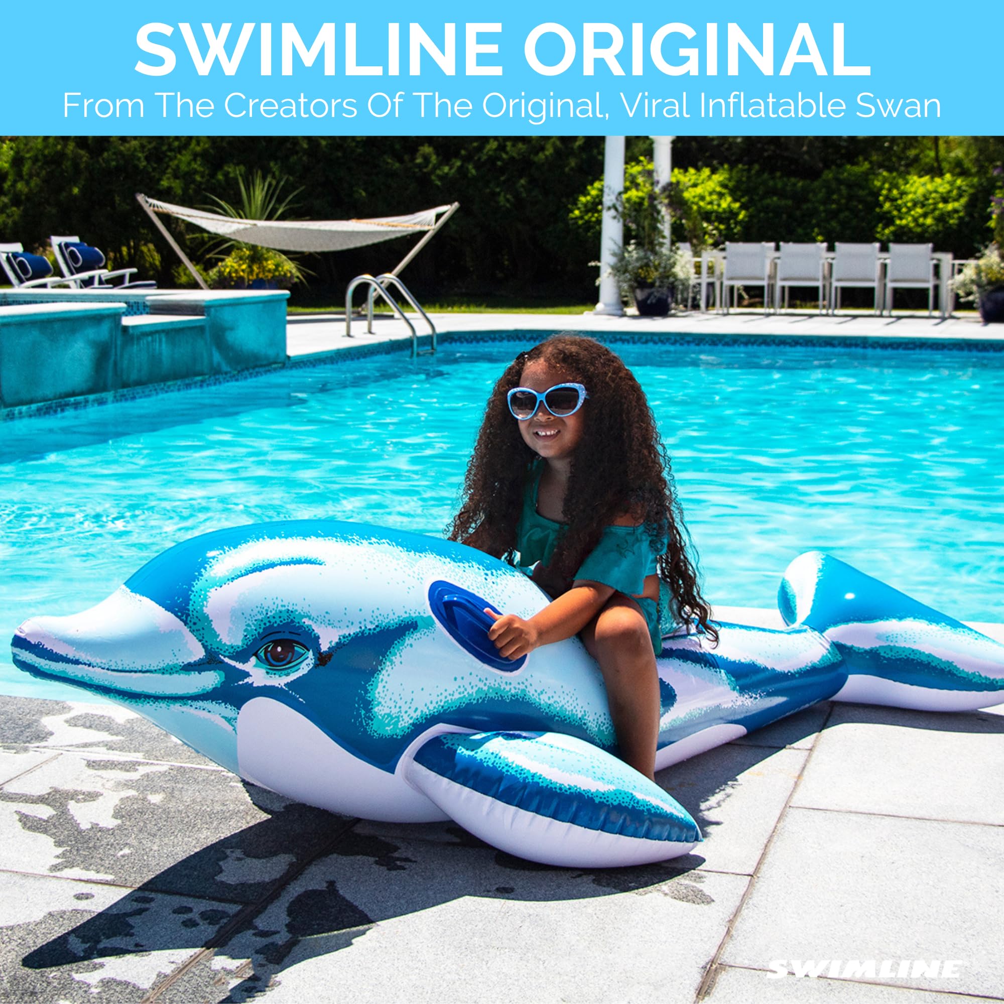 Foto 3 pulgar | Pool Float Swimline Original Con Forma De Delfín Inflable Para Niños Y Adultos - Venta Internacional.