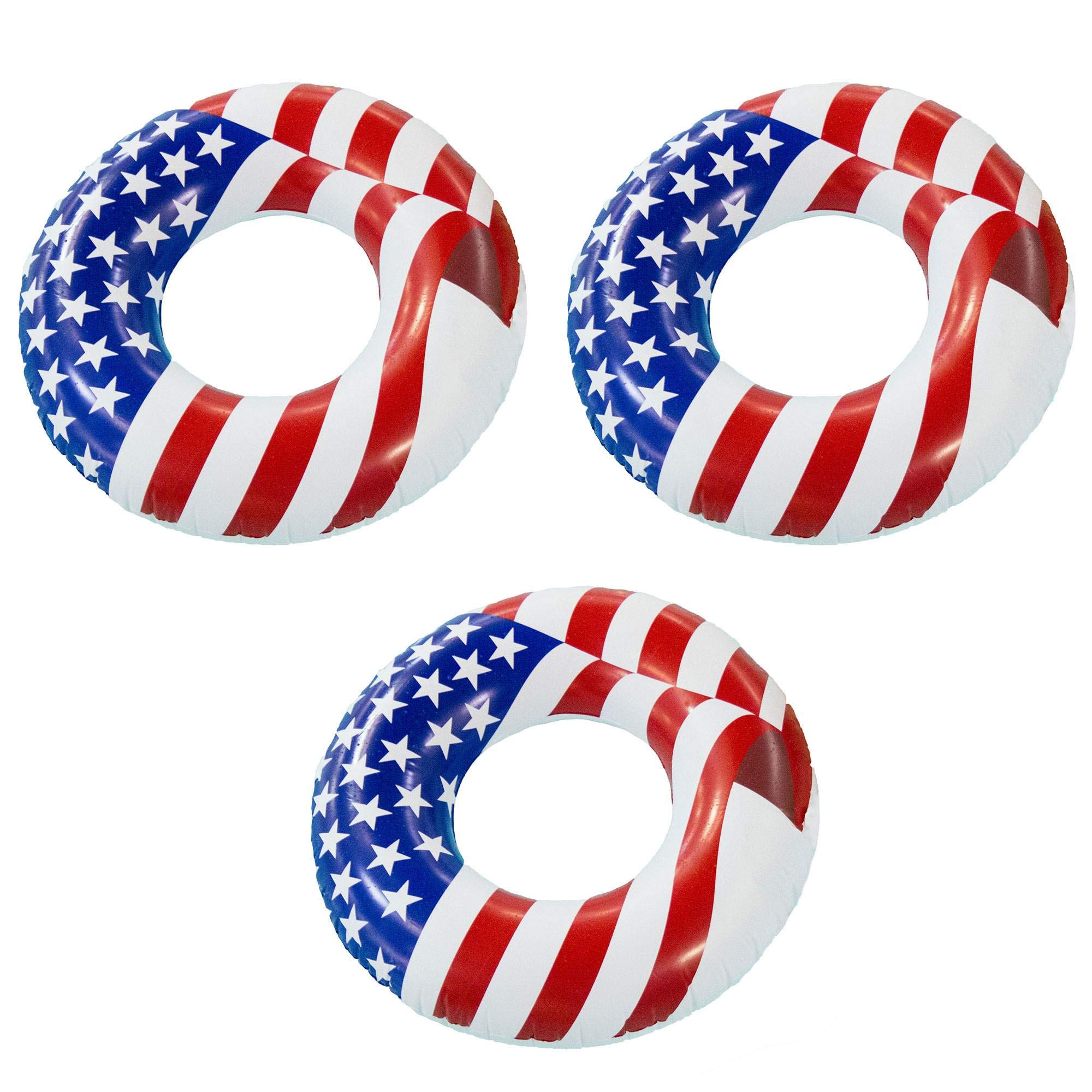 Foto 2 pulgar | Pool Float Swimline Con Bandera Americana, 36 Cm, Inflable (paquete De 3) - Venta Internacional.