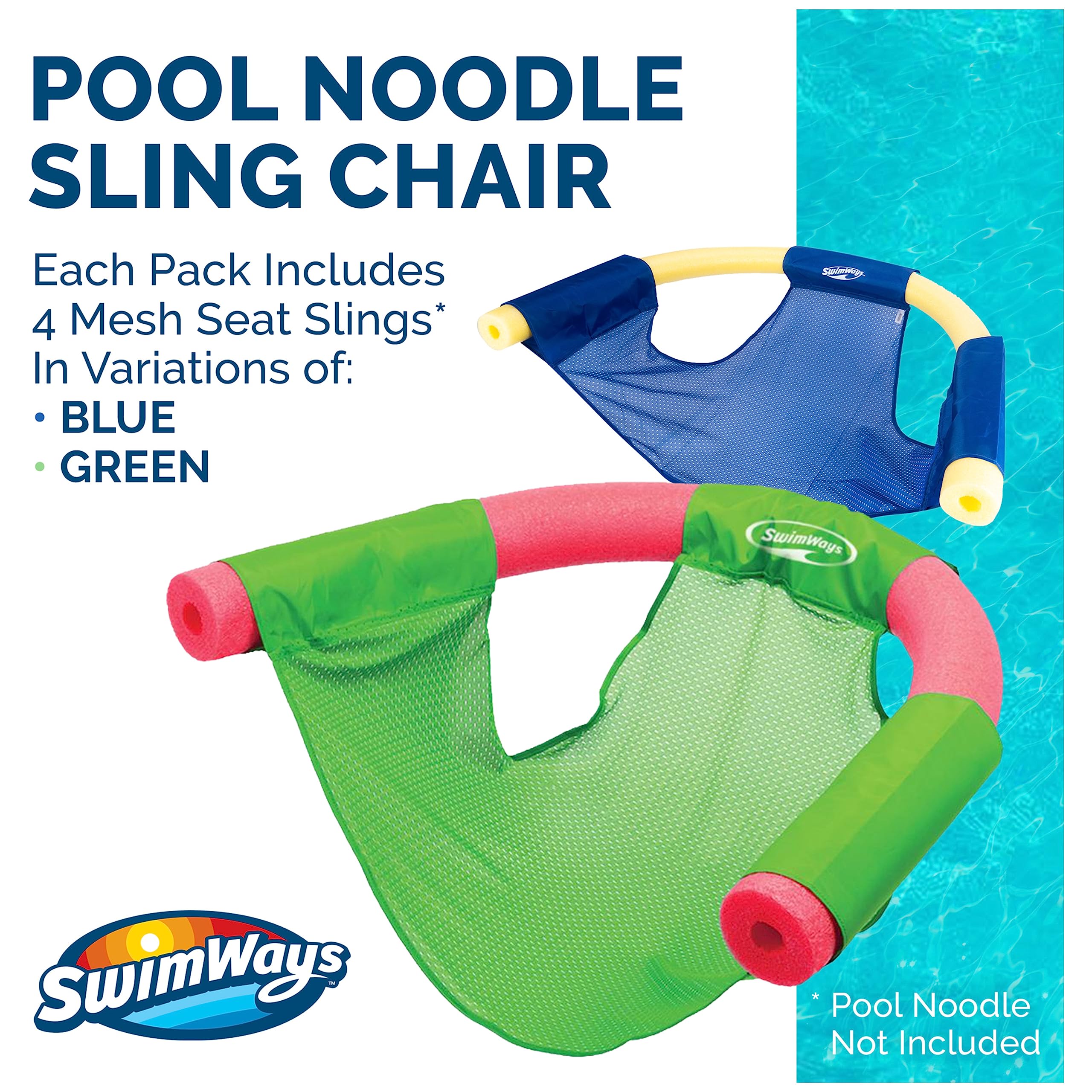 Foto 2 | Silla De Piscina Flotante Swimways Noodle Sling Para Adultos Y Niños - Venta Internacional.