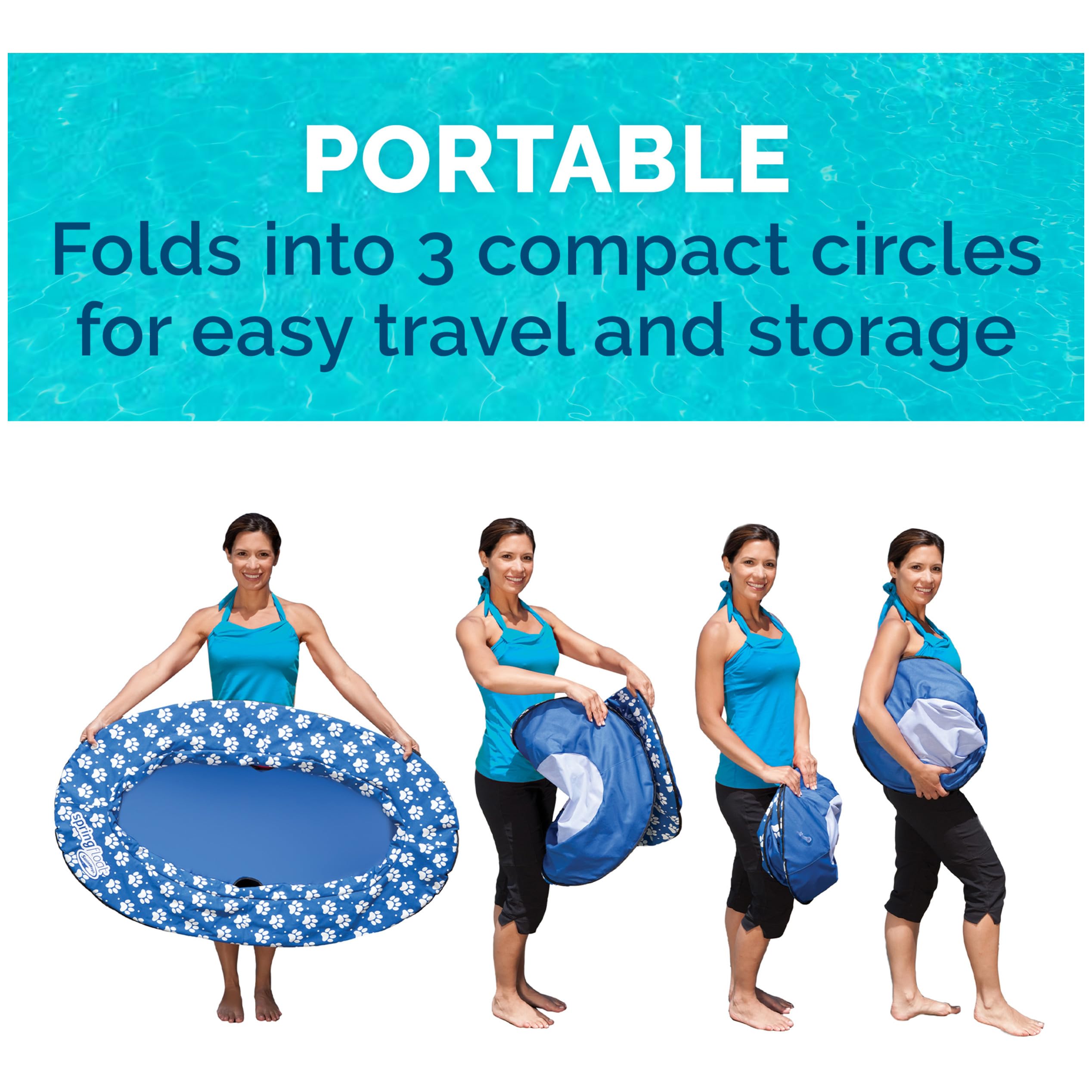 Foto 5 | Flotador De Primavera Dog Raft Swimways Paddle Paws Para Perros Pequeños - Venta Internacional.
