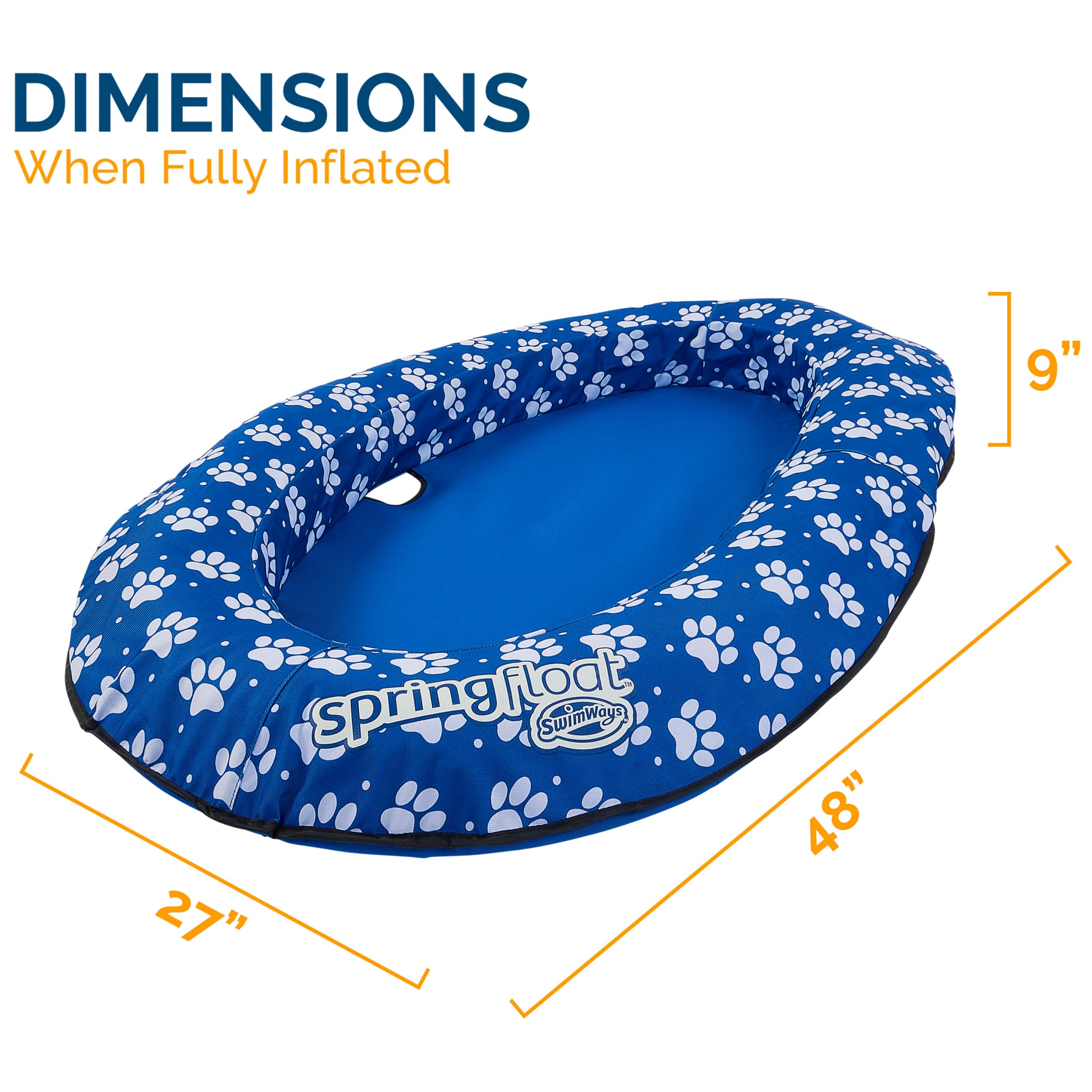 Foto 7 pulgar | Flotador De Primavera Dog Raft Swimways Paddle Paws Para Perros Pequeños - Venta Internacional.
