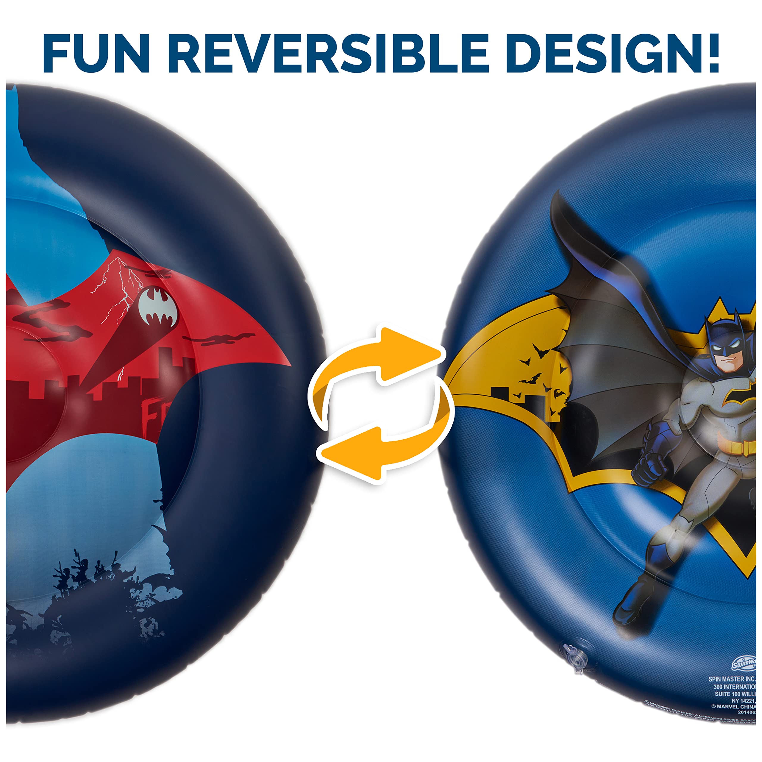 Foto 4 pulgar | Bote Reversible Pool Float Swimways Dc Batman Para Niños Mayores De 5 Años - Venta Internacional.