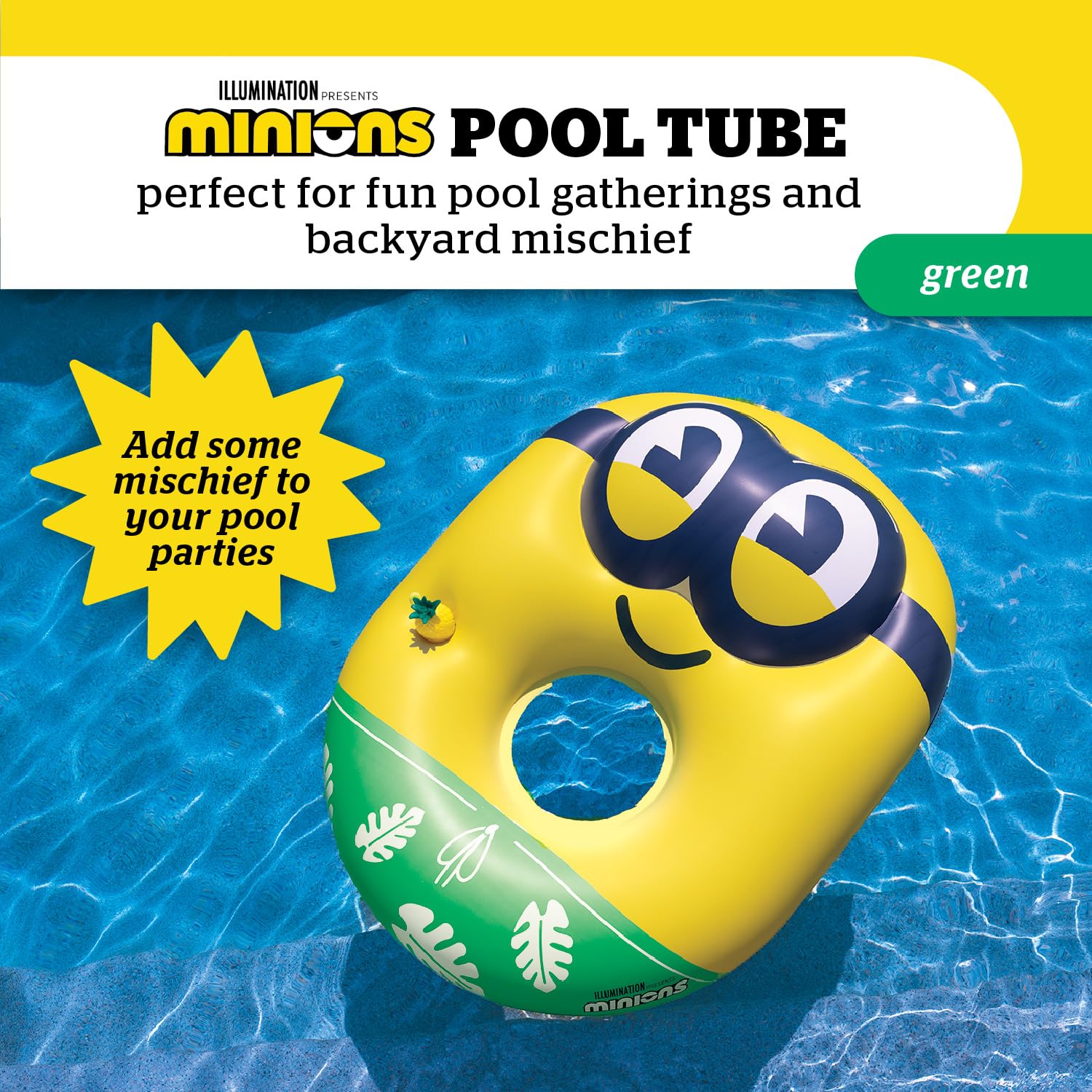 Foto 3 pulgar | Flota Hinchable Big Mouth Minions Para Piscina, Mi Villano Favorito 4, Color Verde - Venta Internacional.