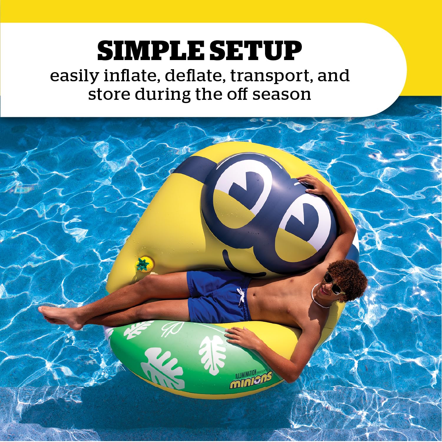 Foto 6 pulgar | Flota Hinchable Big Mouth Minions Para Piscina, Mi Villano Favorito 4, Color Verde - Venta Internacional.