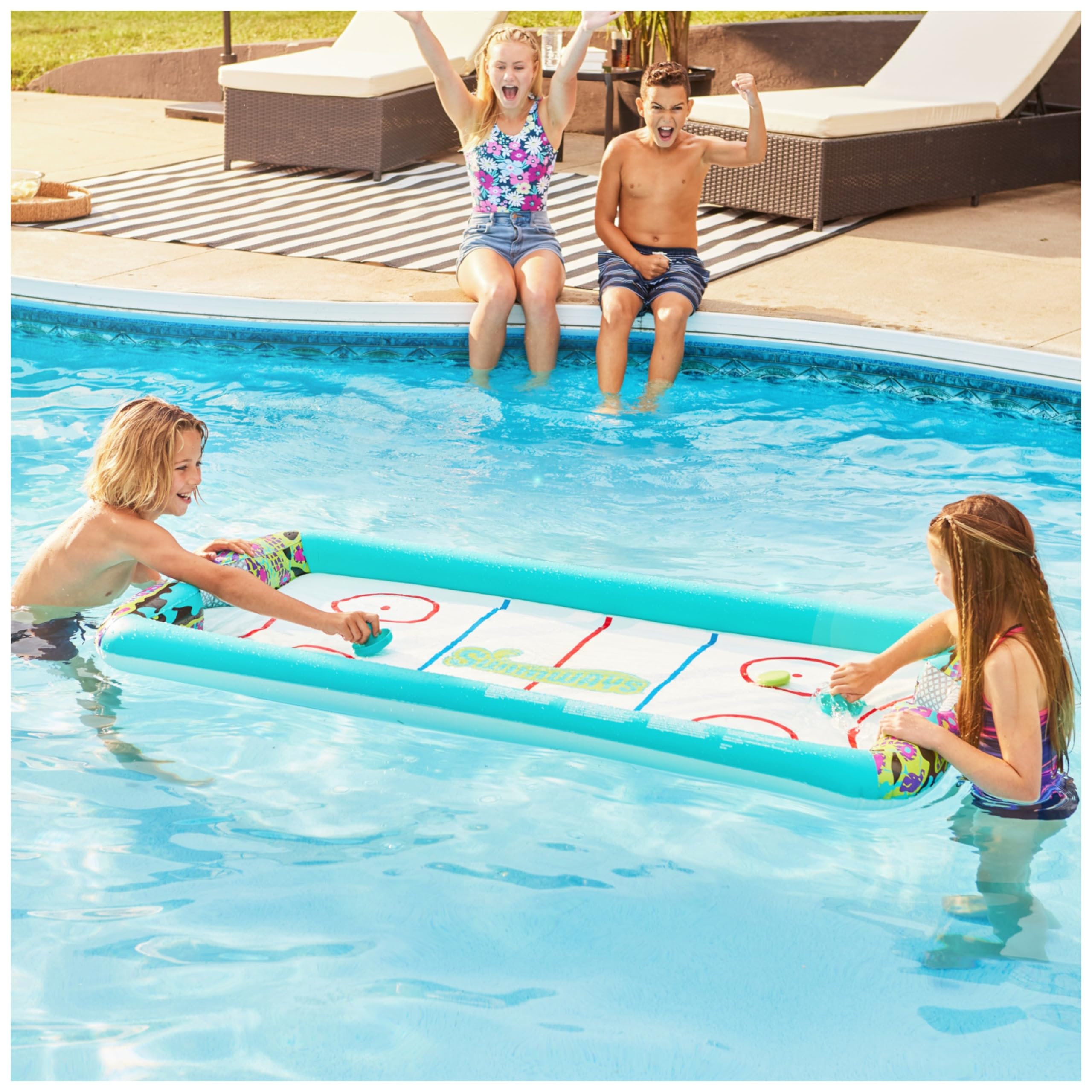 Foto 3 pulgar | Set De Hockey De Mesa Flotante Swimways Hydro Hockey - Venta Internacional.