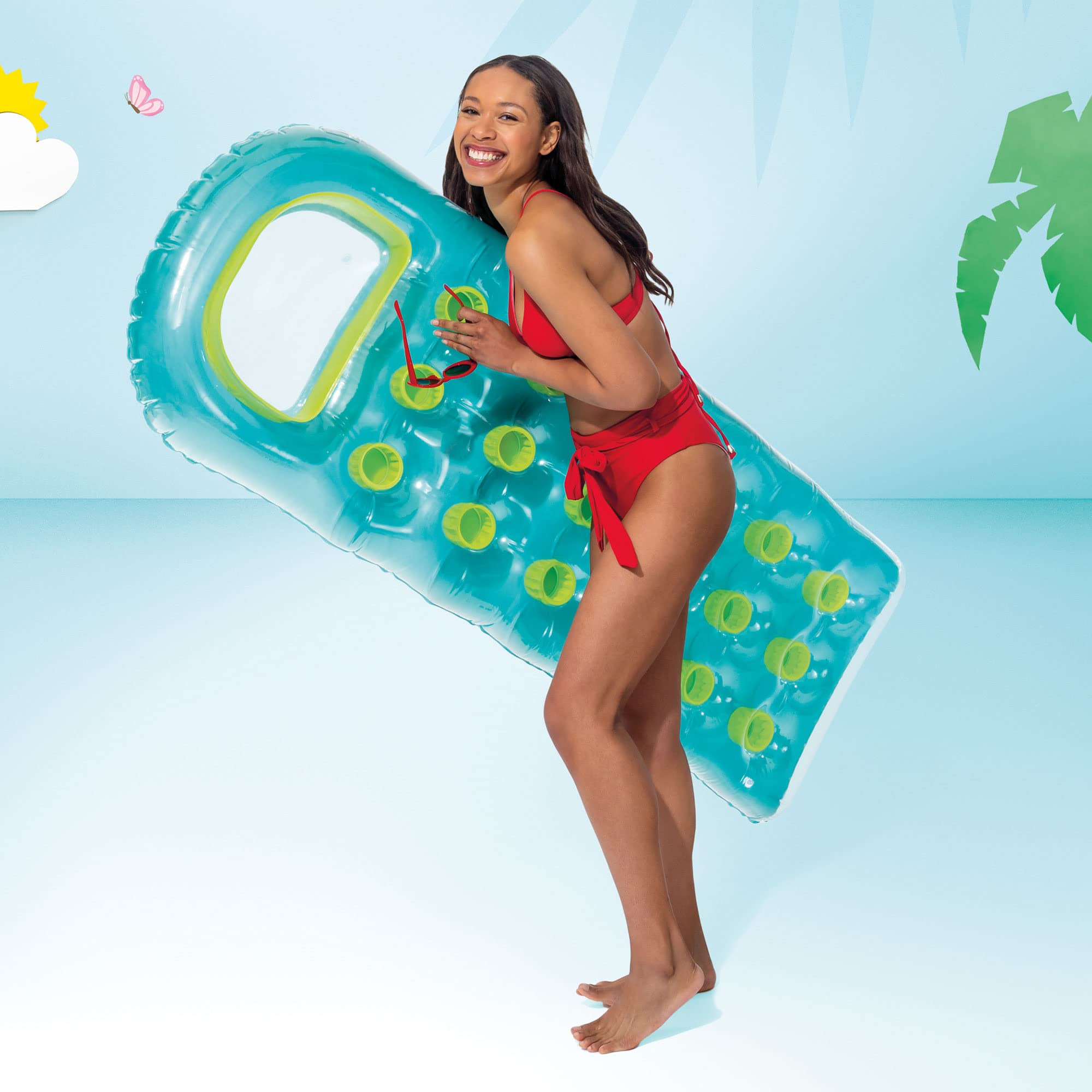 Foto 8 pulgar | Salón Inflable Para Piscina Intex Suntanner De 18 Bolsillos - Venta Internacional.