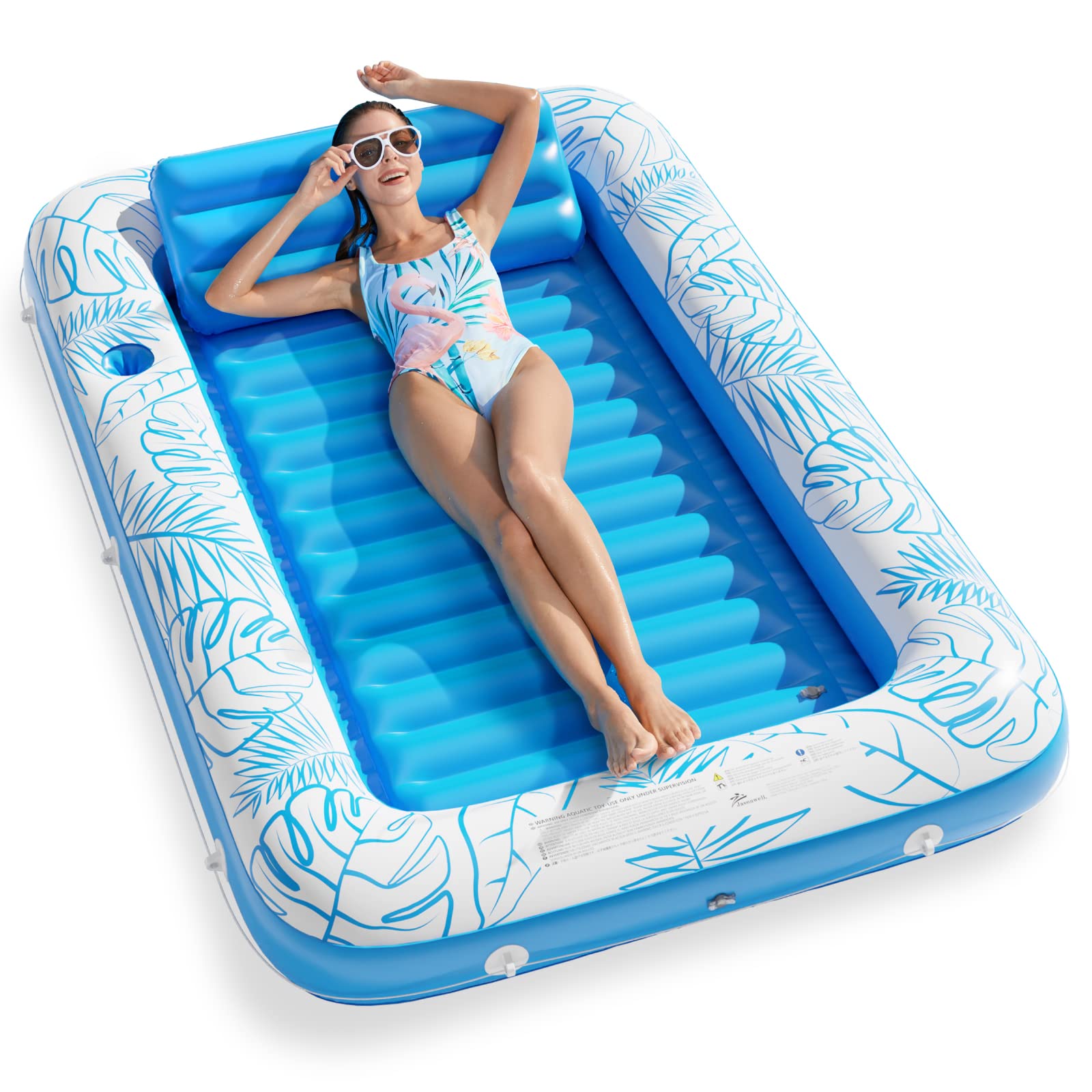 Tumbona Inflable Para Broncearse Para Piscina, Modelo Jasonwell, 4 En 1 - Venta Internacional.