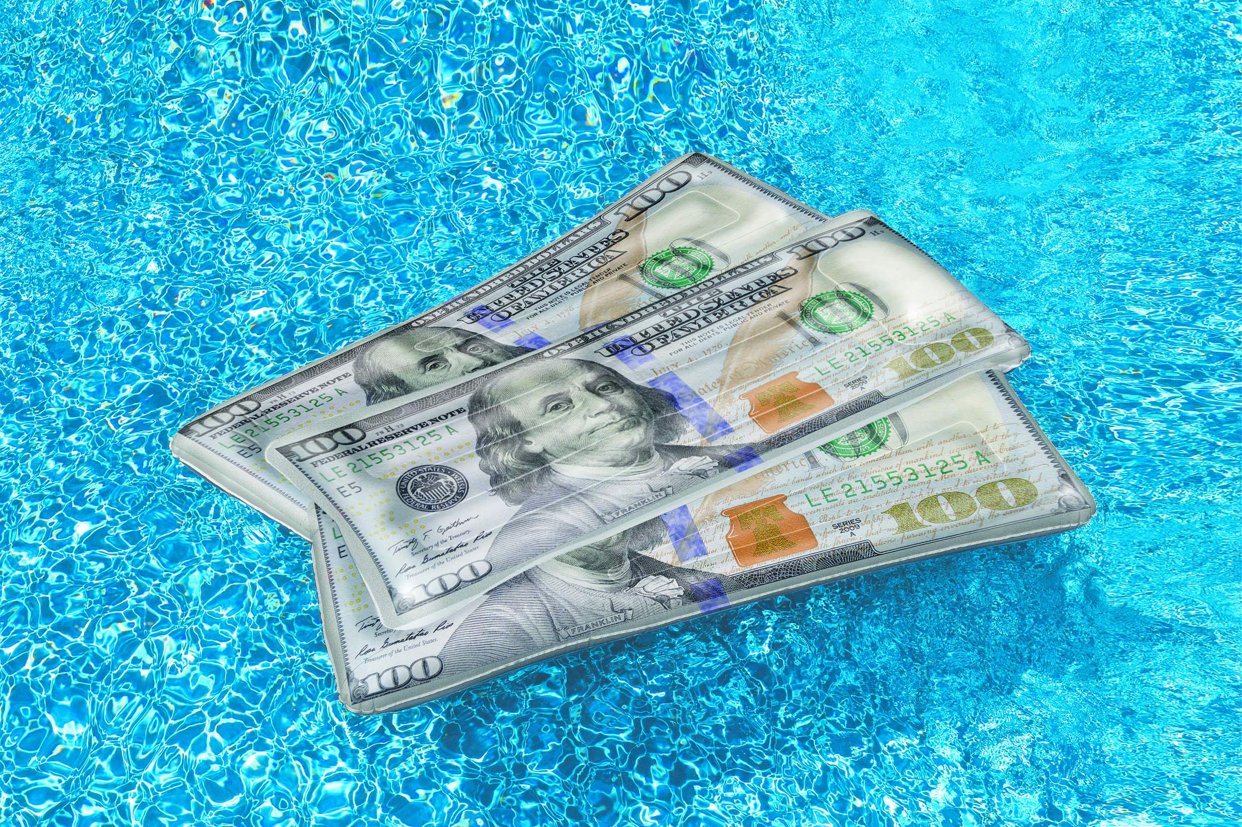 Foto 4 pulgar | Colchoneta Con Forma De Dinero Para Piscina Swimline Ben Franklin, Multicolor, 8 Pies - Venta Internacional.