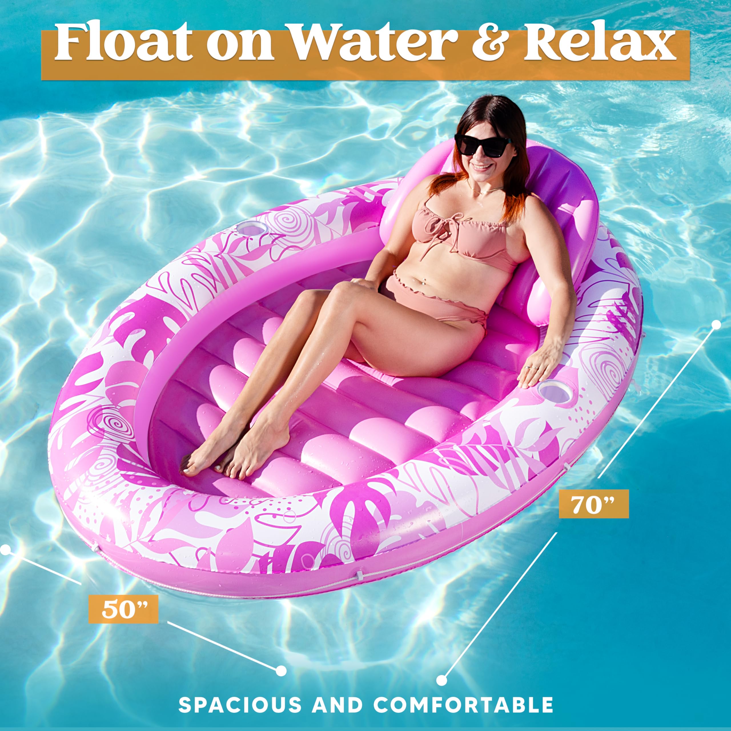 Foto 2 | Tumbona Inflable De Bronceado Pool Float Sloosh Para Adultos - Venta Internacional.