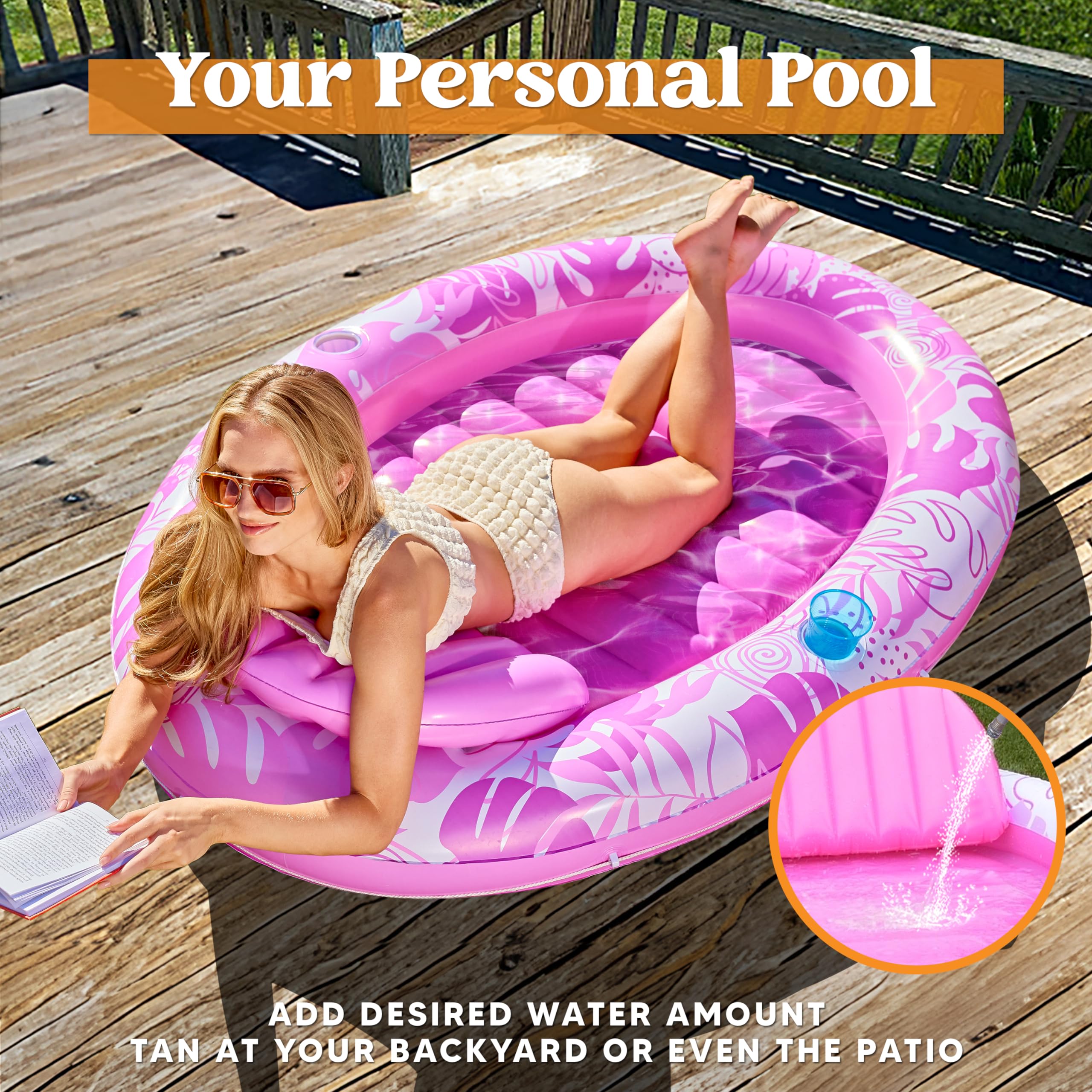 Foto 3 | Tumbona Inflable De Bronceado Pool Float Sloosh Para Adultos - Venta Internacional.