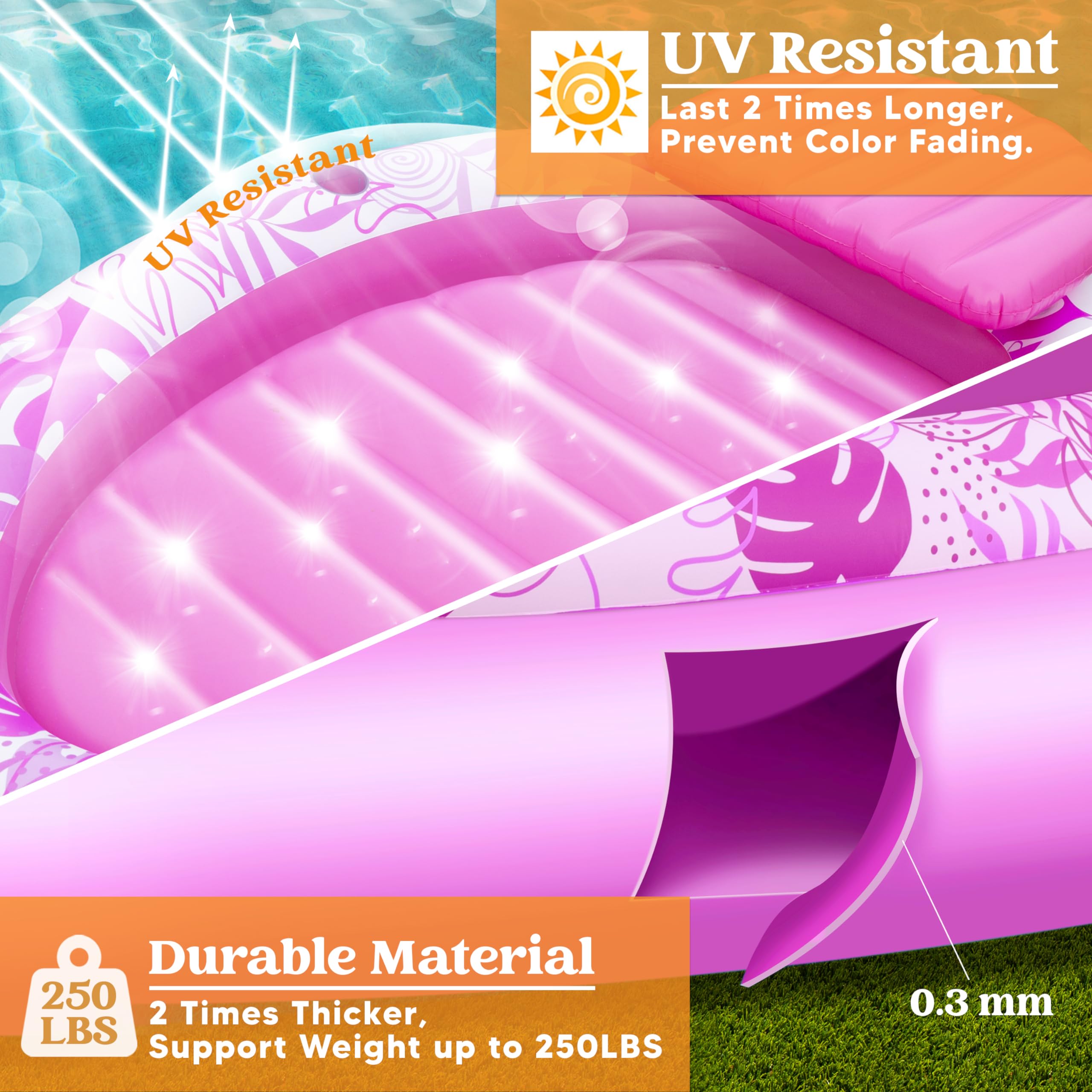Foto 5 pulgar | Tumbona Inflable De Bronceado Pool Float Sloosh Para Adultos - Venta Internacional.