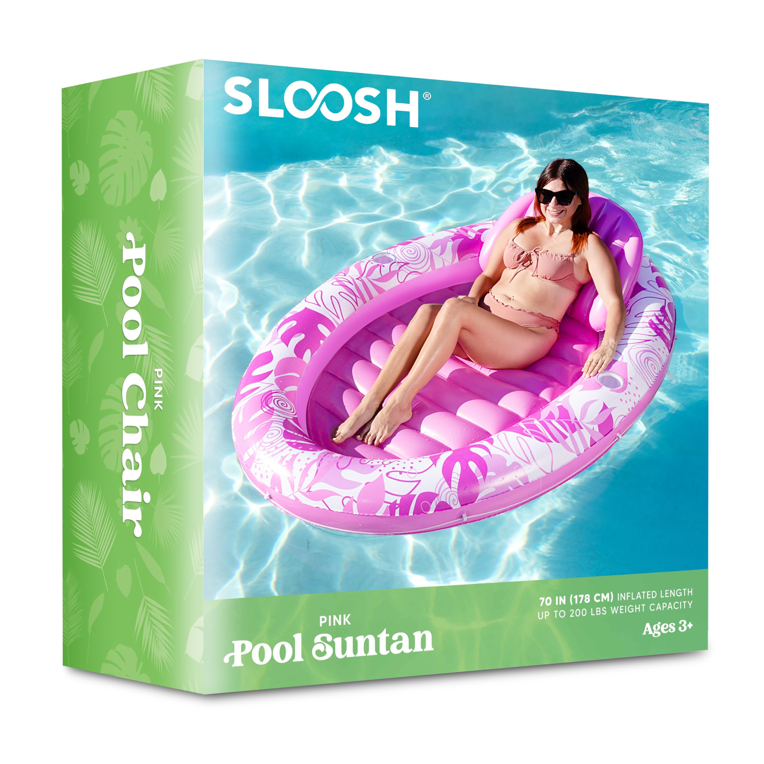 Foto 8 pulgar | Tumbona Inflable De Bronceado Pool Float Sloosh Para Adultos - Venta Internacional.