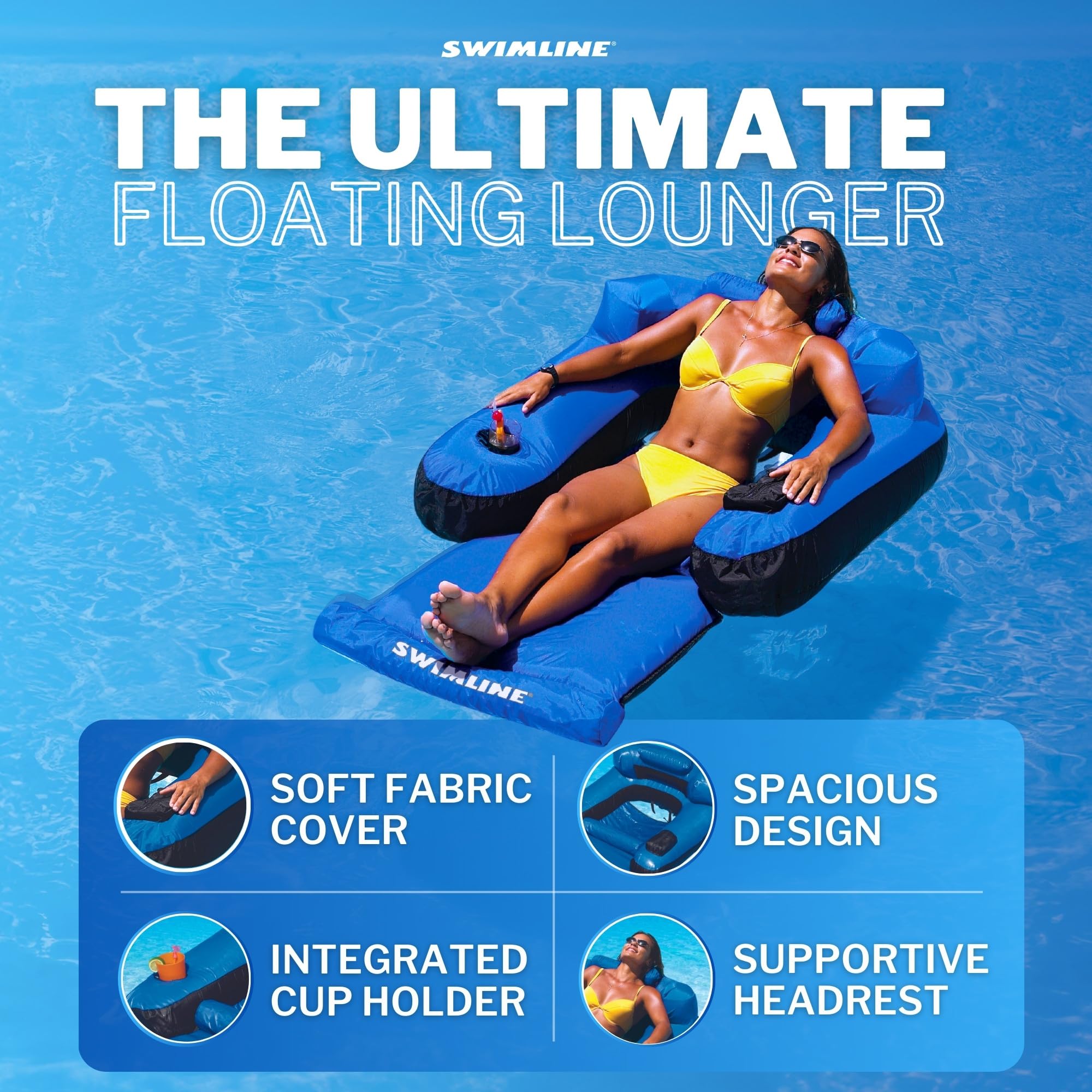 Foto 3 pulgar | Colchón Flotante Para Piscina Swimline Ultimate Lounger 9047 - Venta Internacional.